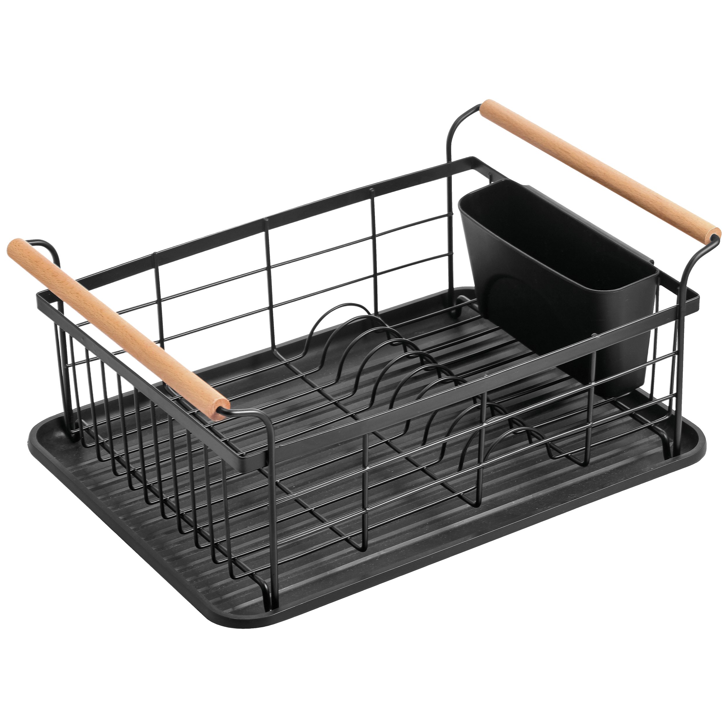 Ociekarka do naczyń ELC_700A czarna/bambus Laveo