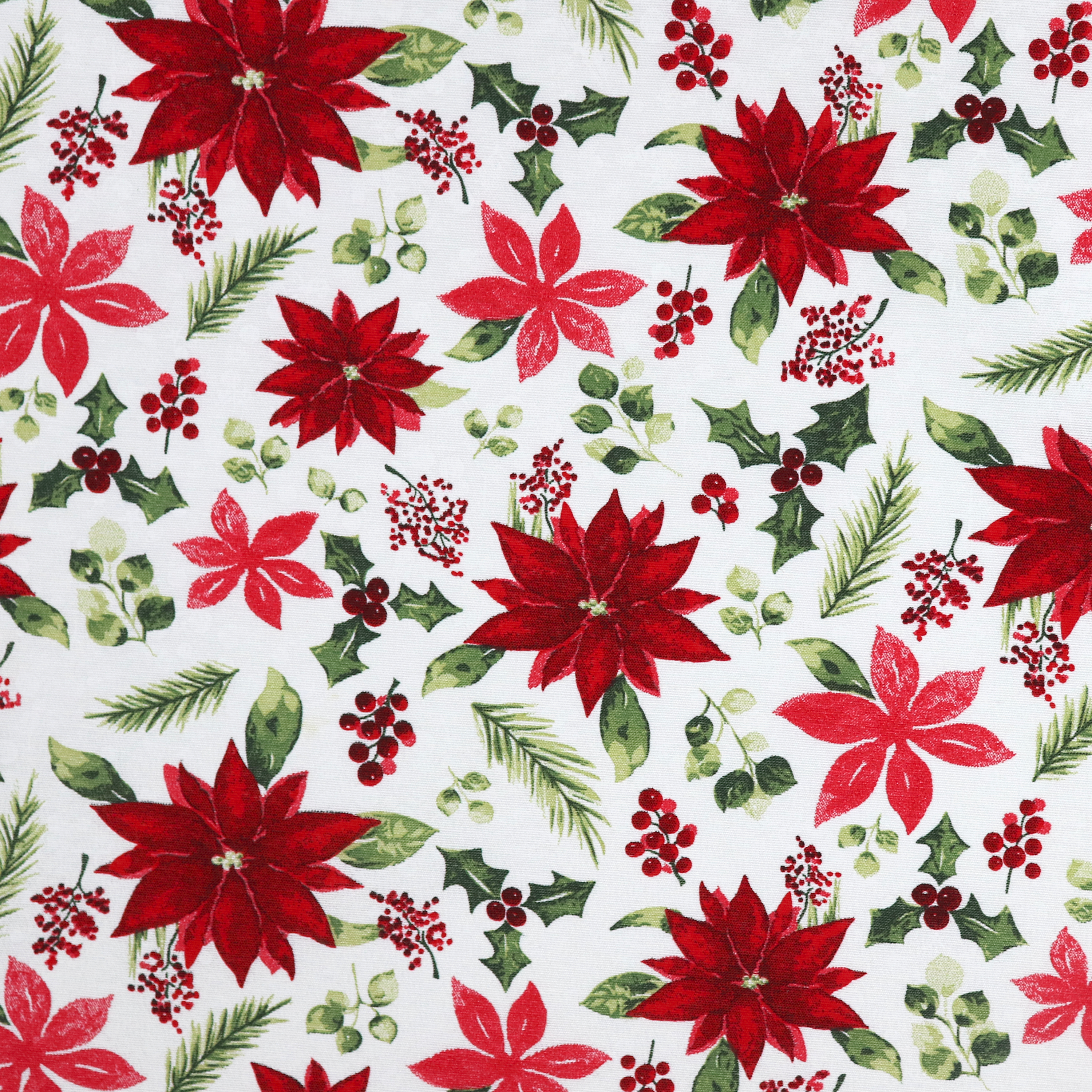 Tkanina na mb świąteczna Christmas Holly szer. 140 cm