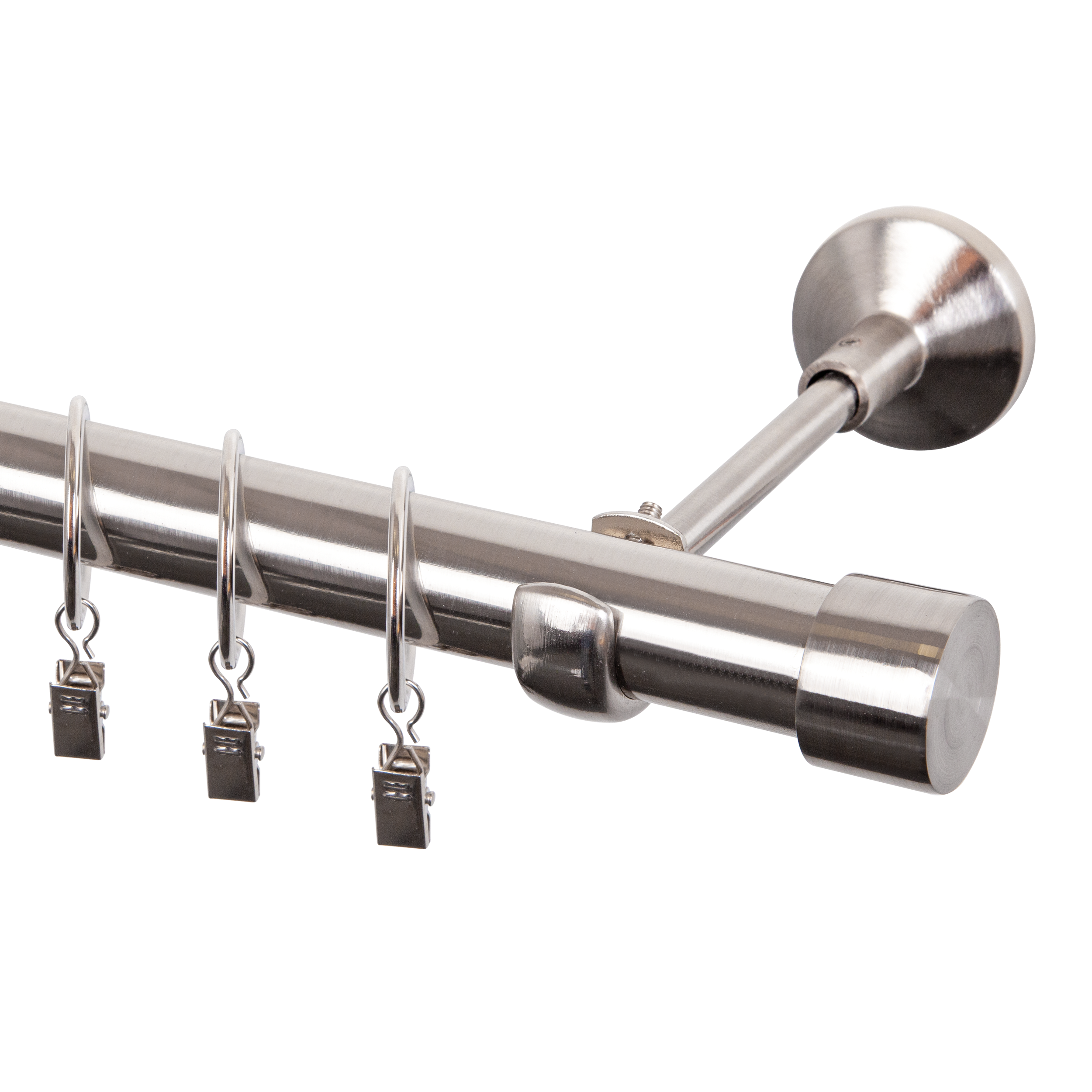 Karnisz Industrial 240 cm pojedynczy efekt stali 25 mm