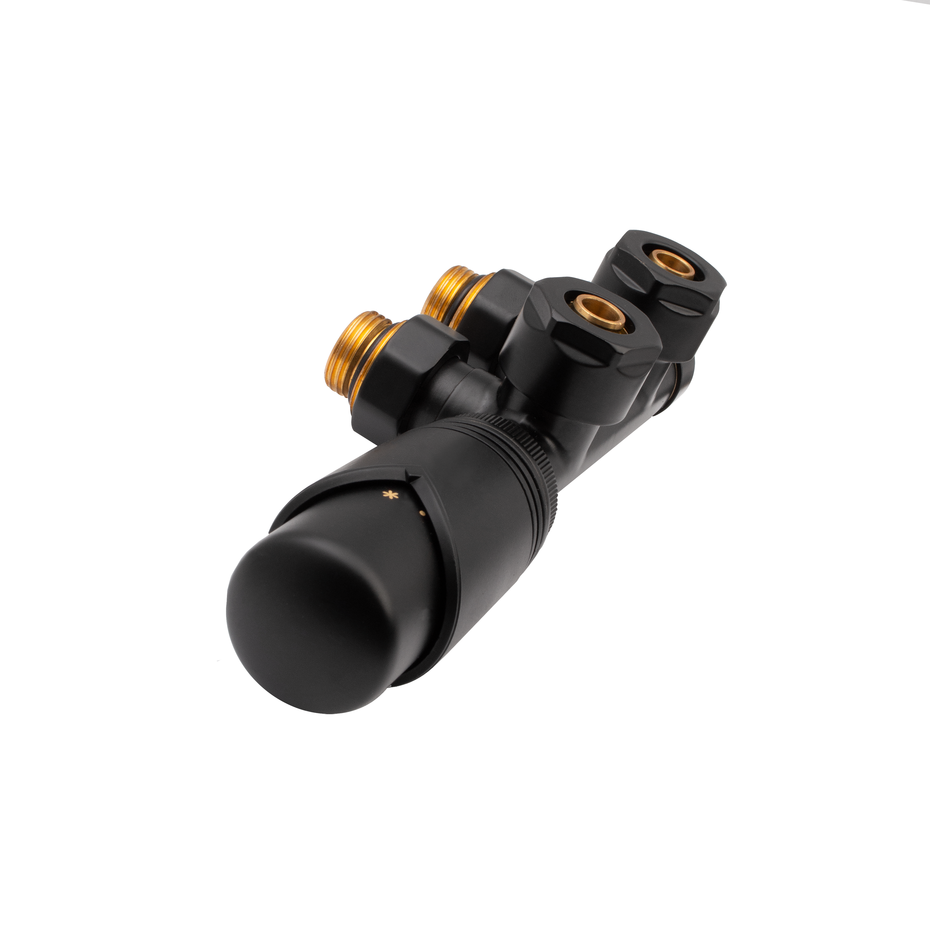 Zestaw termostatyczny DUOPLEX 1/2" czarny OPTICOMFORT