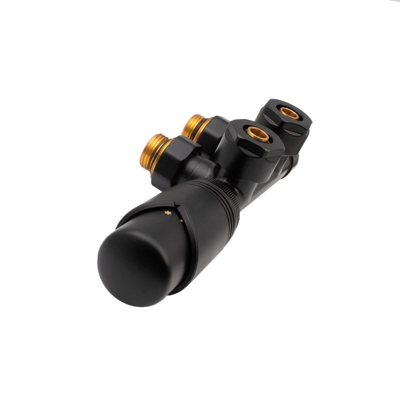 Zestaw termostatyczny DUOPLEX 1/2" czarny OPTICOMFORT