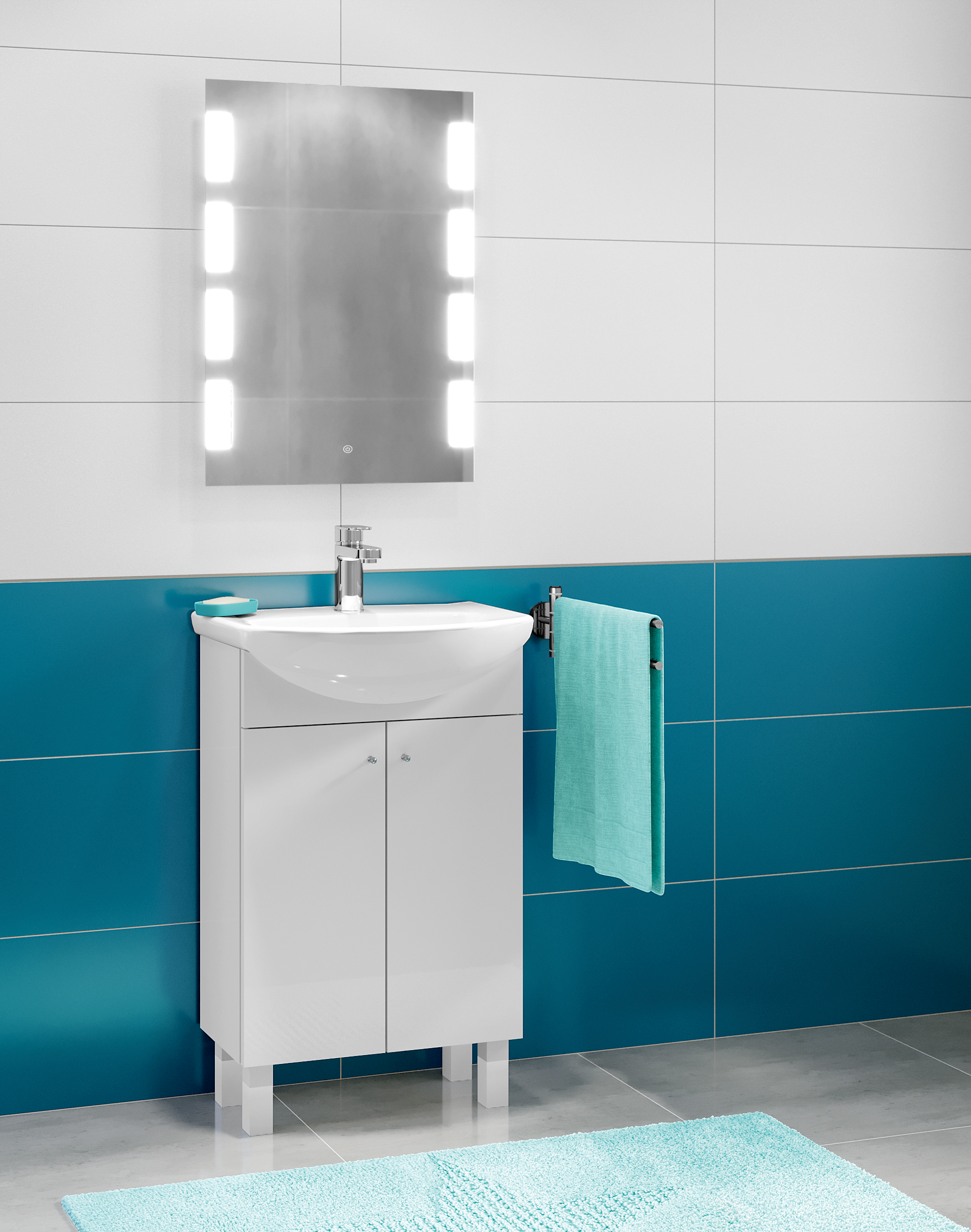 Zestaw mebli łazienkowych z umywalką 50 LUKA NEW SENSEA - 5