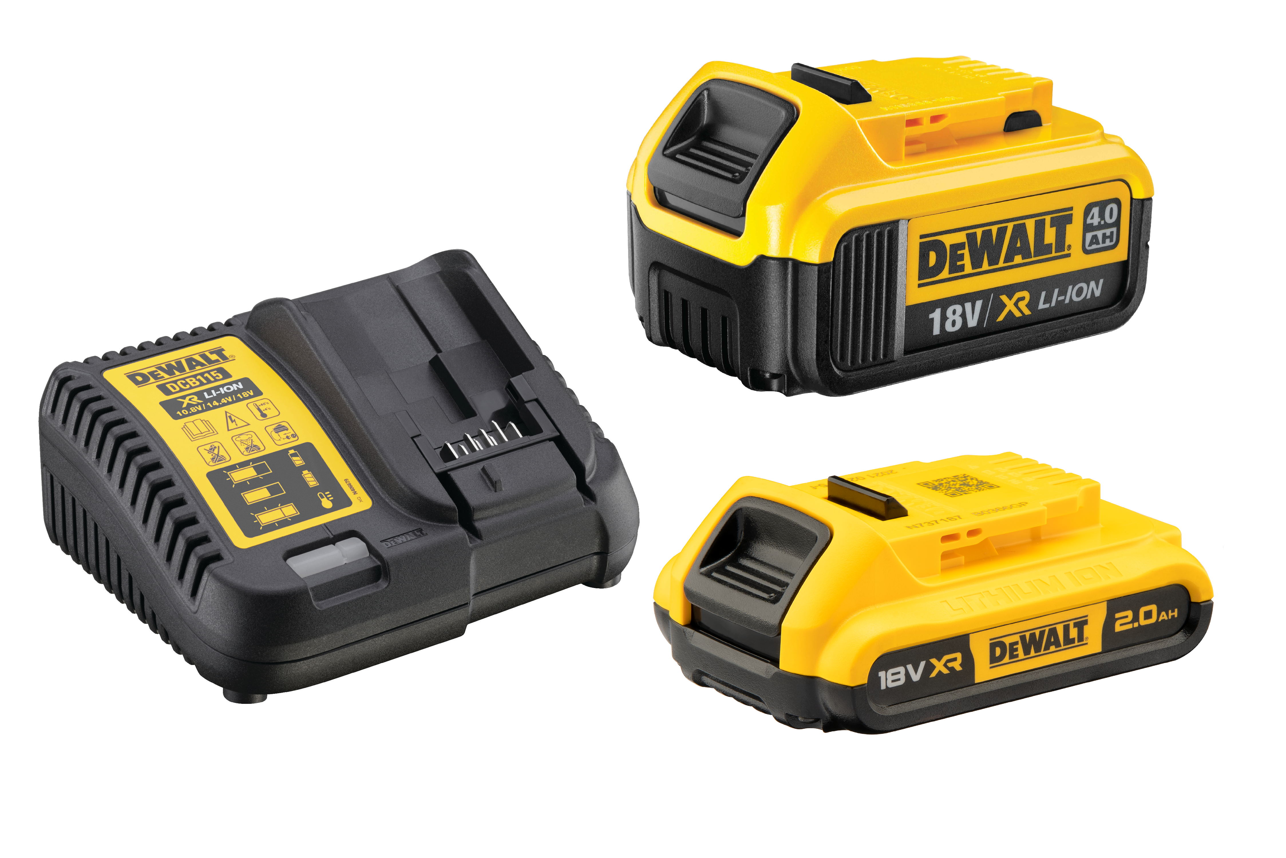 Zestaw akumulator 2 Ah i 4Ah 18V + ładowarka DCB113MDR-QW DEWALT