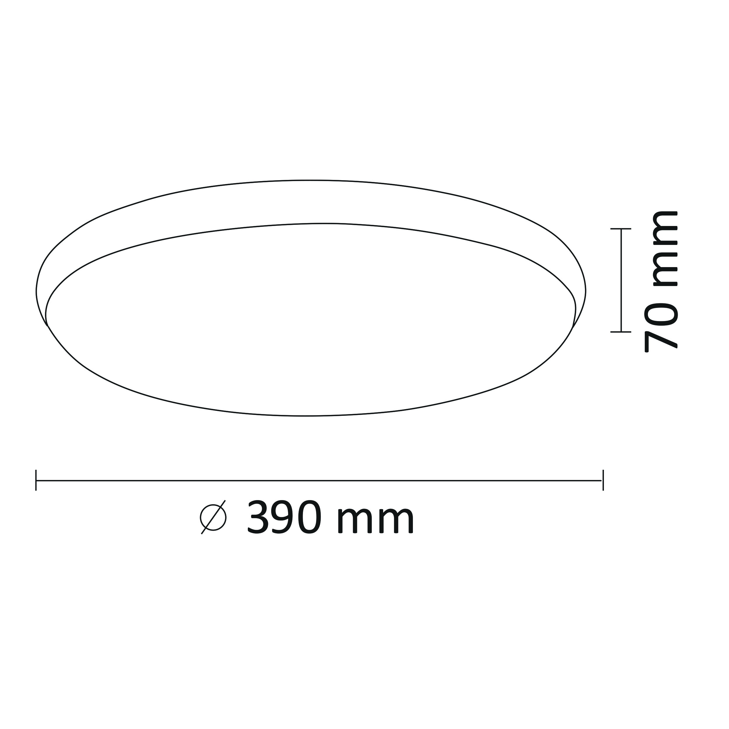 Plafon Kern nikiel 40 cm LED Polux - 2