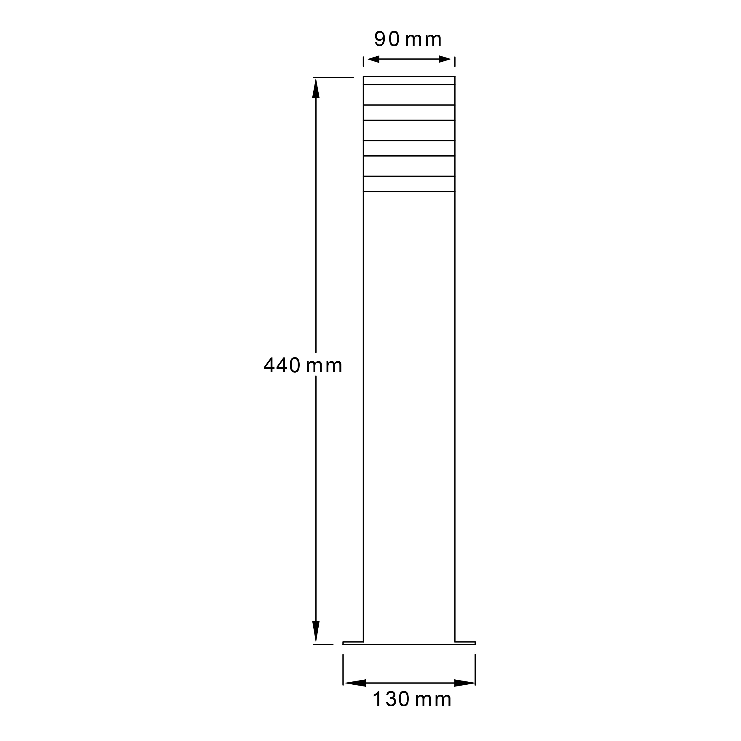 Lampa zewnętrzna ogrodowa słupek Teksas E27 44 cm grafit IP44 Goldlux - 12