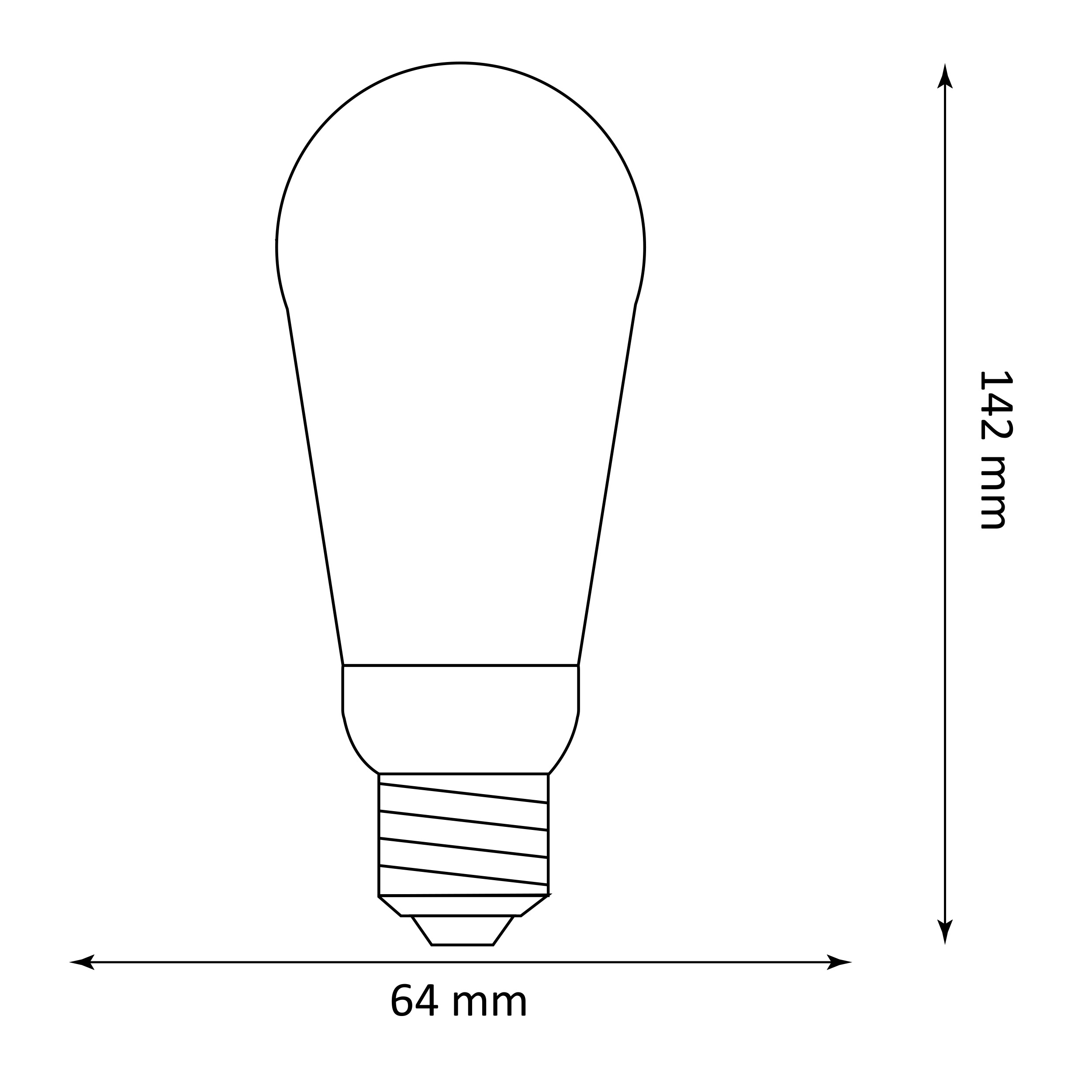 Żarówka dekoracyjna LED E27 3.5 W 60 lm czarna Polux - 3