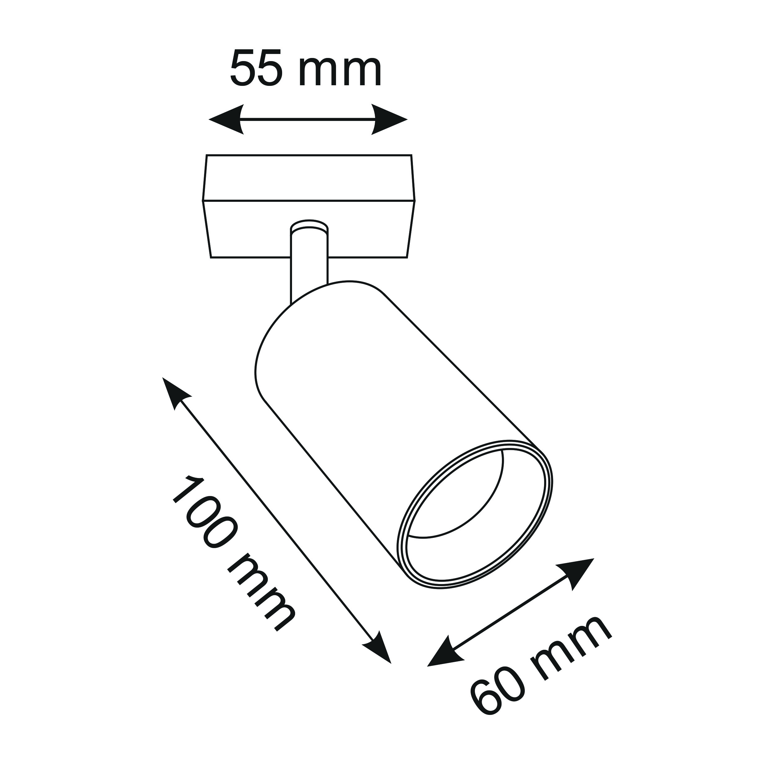 Reflektor Maribel czarny GU10 Goldlux - 6