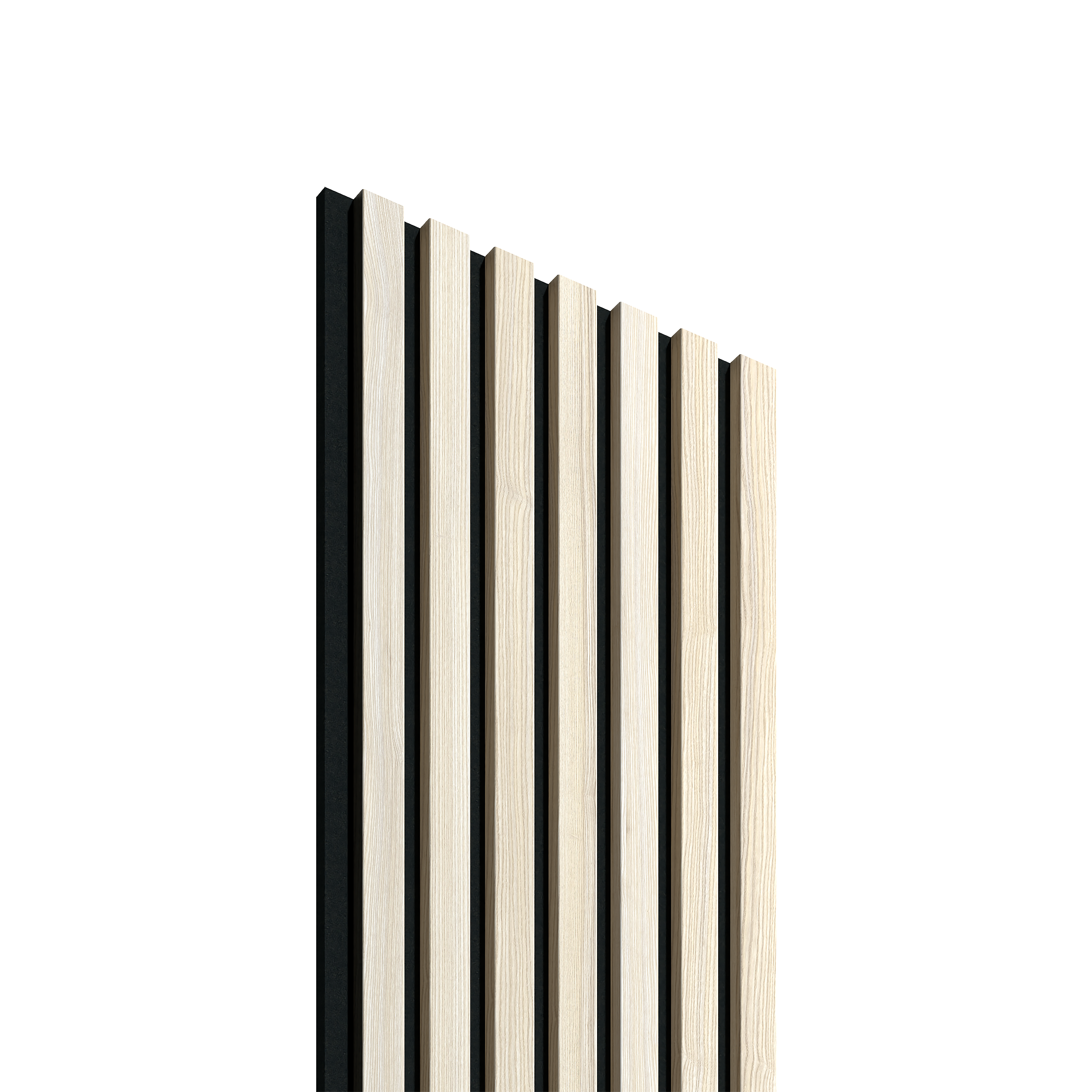 Panele ścienne 3D Lamel na czarnym filcu 265x30 cm Jesion 7 lameli