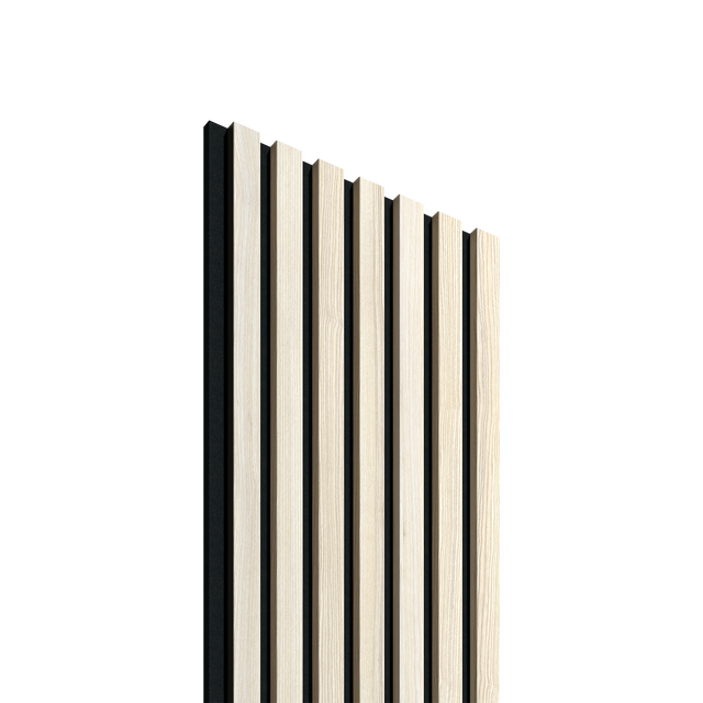 Panele ścienne 3D Lamel na czarnym filcu 265x30 cm Jesion 7 lameli