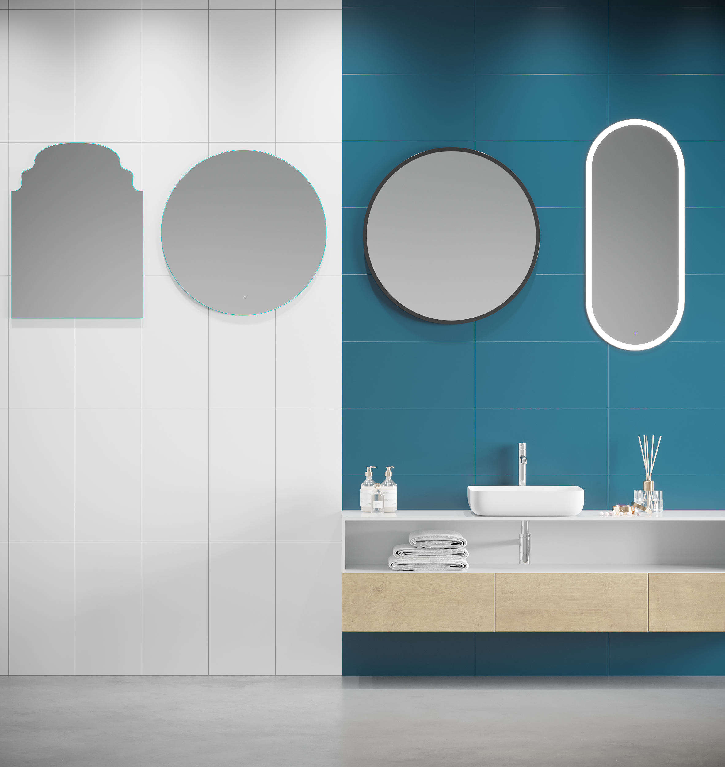 Lustro z wbudowanym oświetleniem Koło Led Venti śr. 75 cm - 10