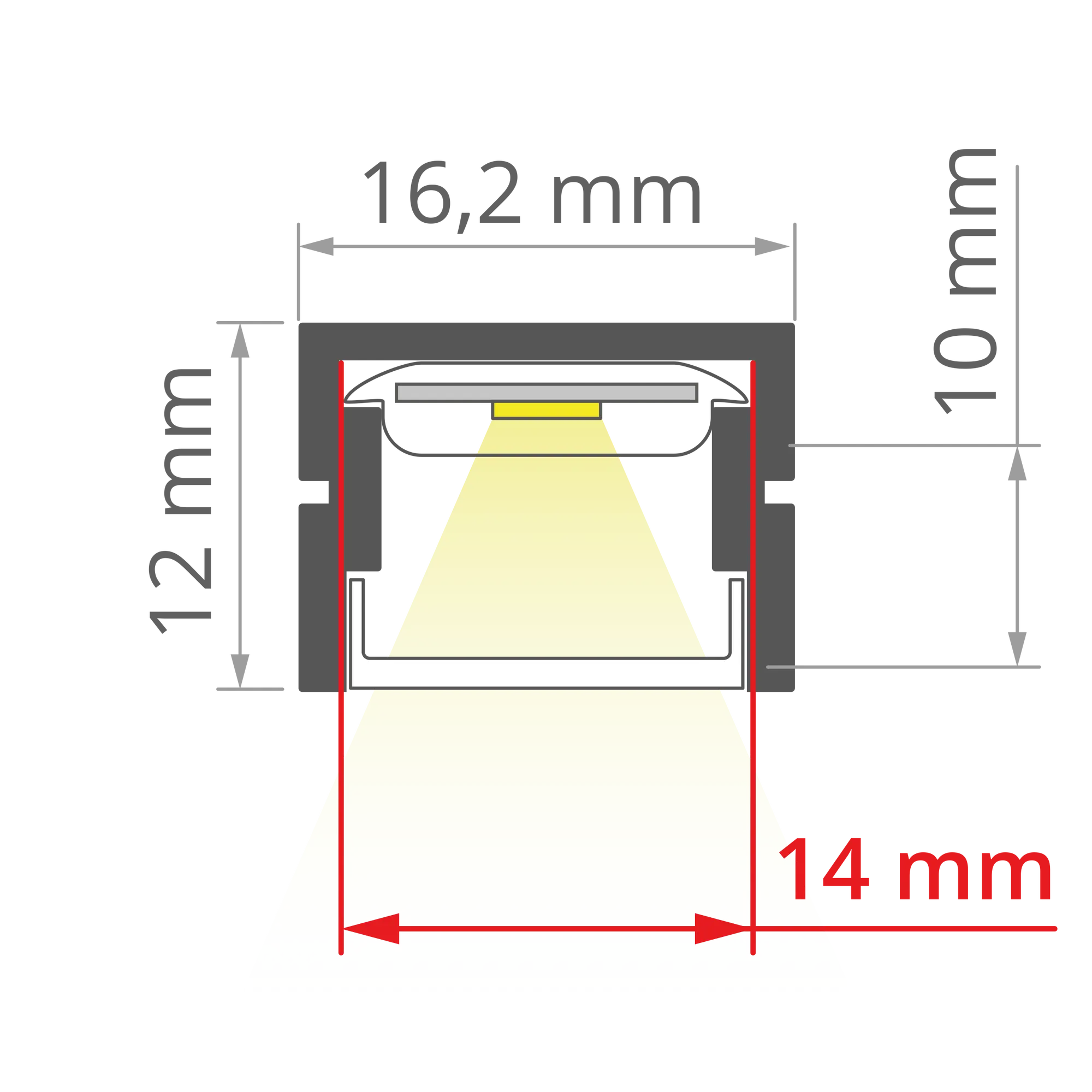 Profil aluminiowy do taśm LED biały 2 m Kluś - 3