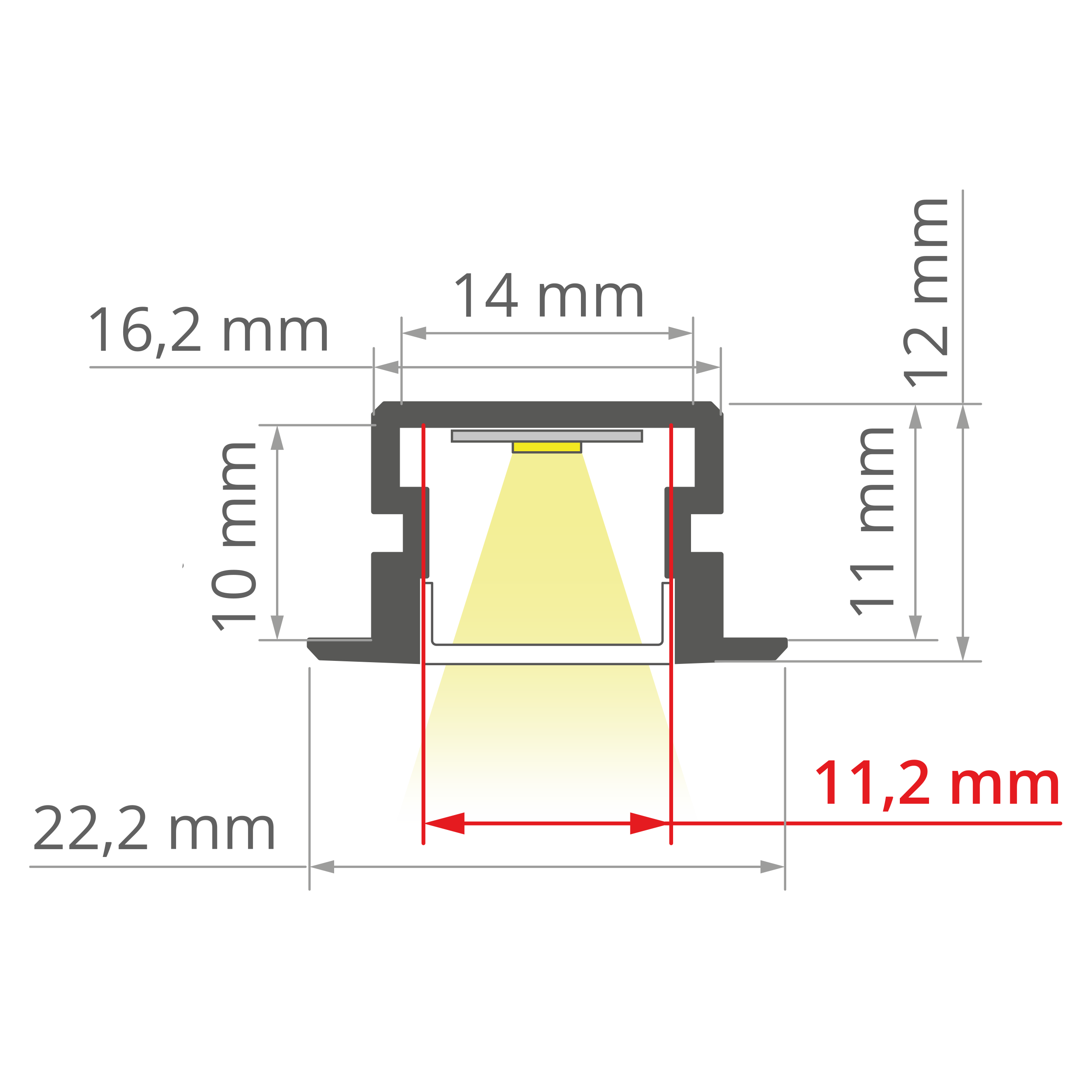 Profil aluminiowy do taśm LED biały 2 m Kluś - 2