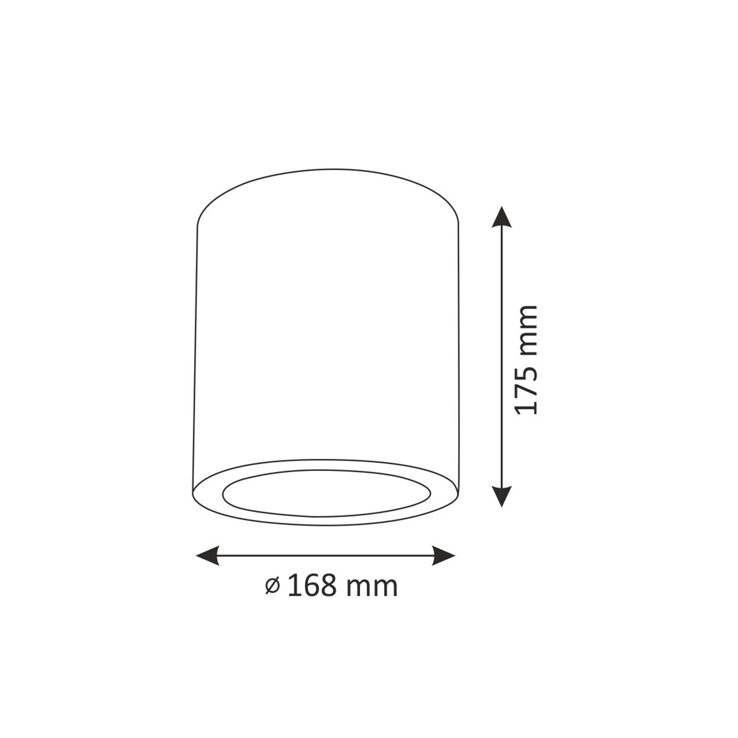 Oprawa natynkowa JUPITER śr. 17 cm czarna POLUX - 2