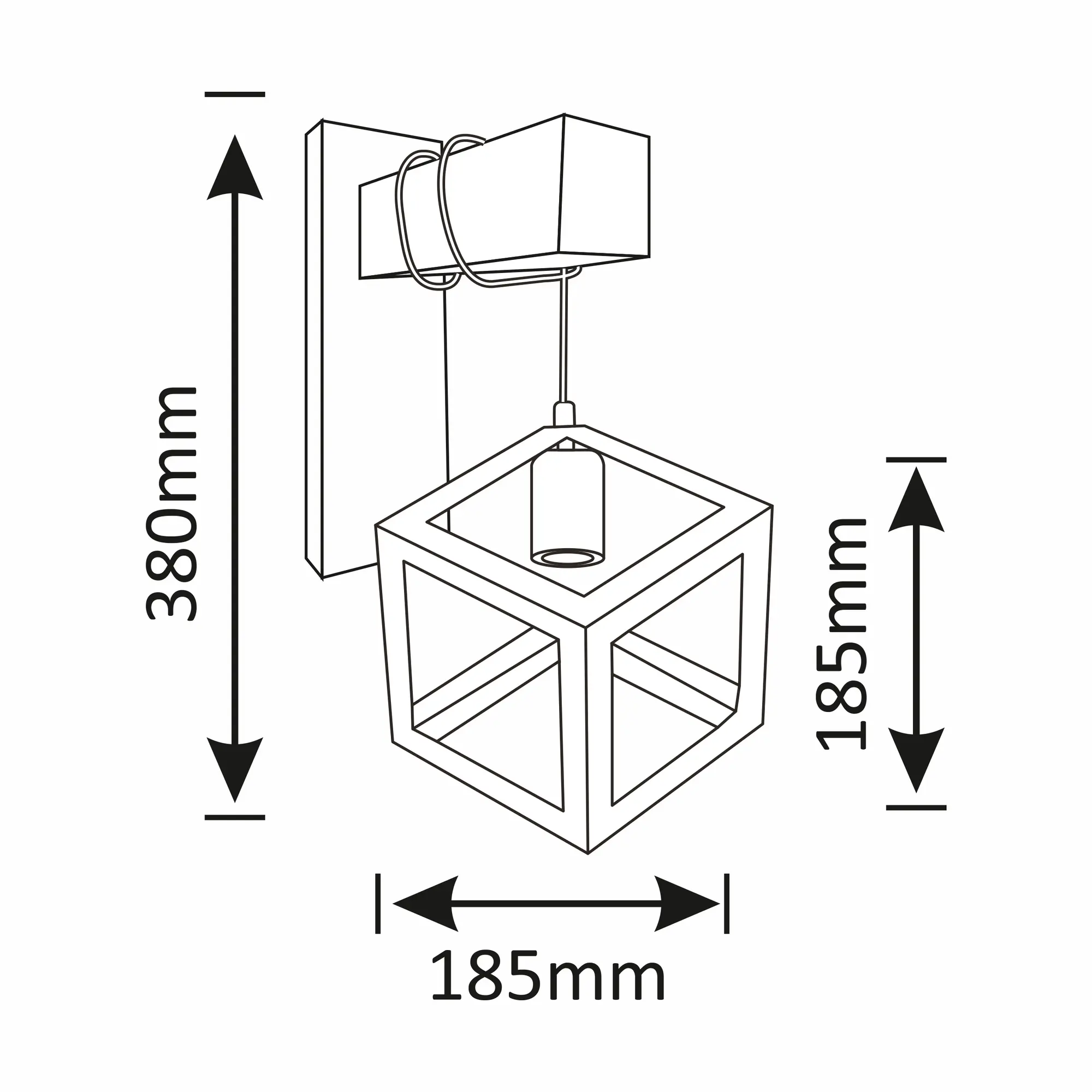 Kinkiet Sweden czarny E27 Il Mio - 2