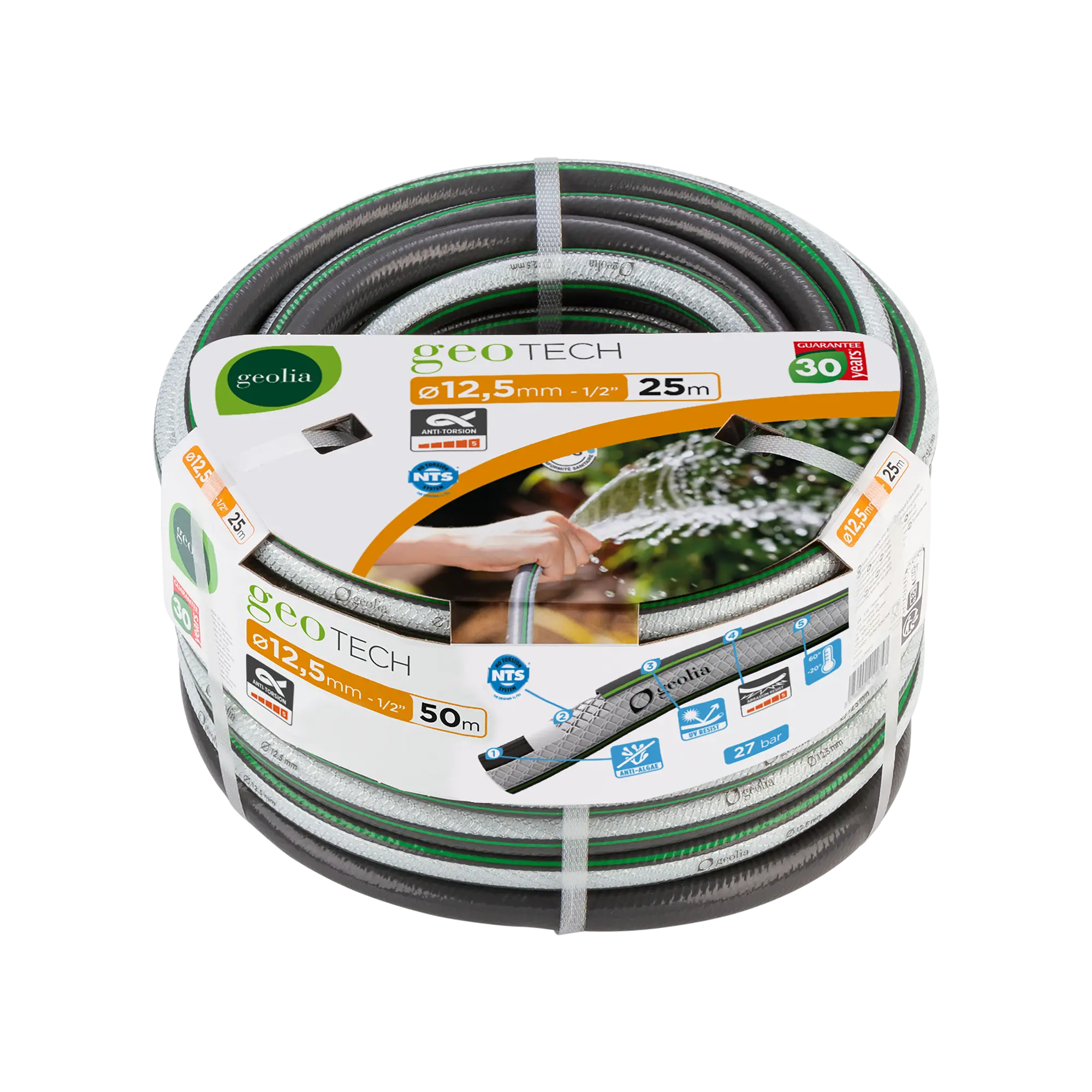 Wąż ogrodowy 12.5 mm(1/2") 25 m Geolia