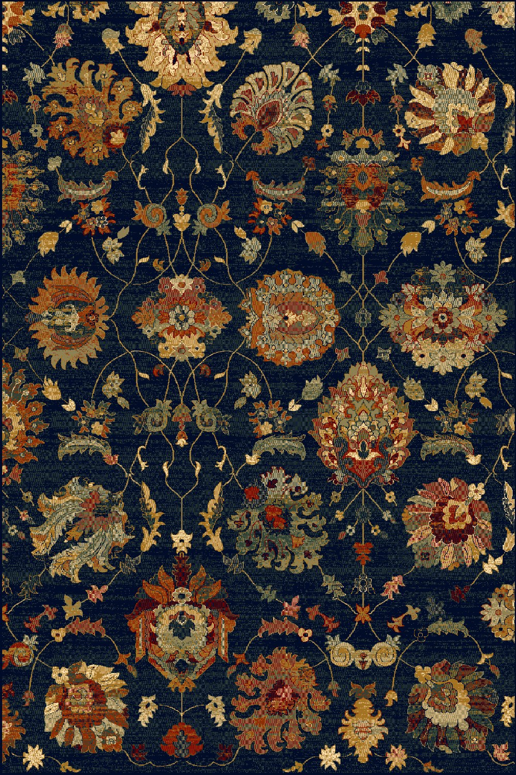 Dywan wełniany Superior Latica Navy 170 x 235 cm