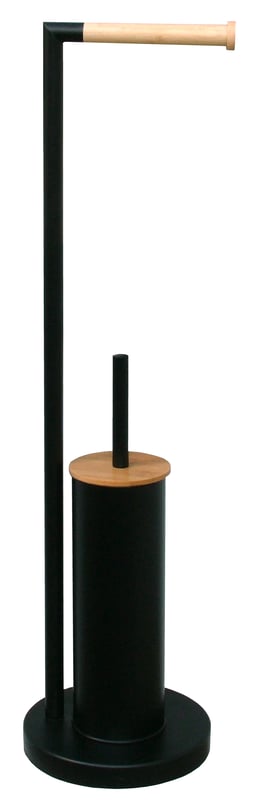 Stojak na papier toaletowy i szczotkę toaletową Czarny Bambus Dietsche