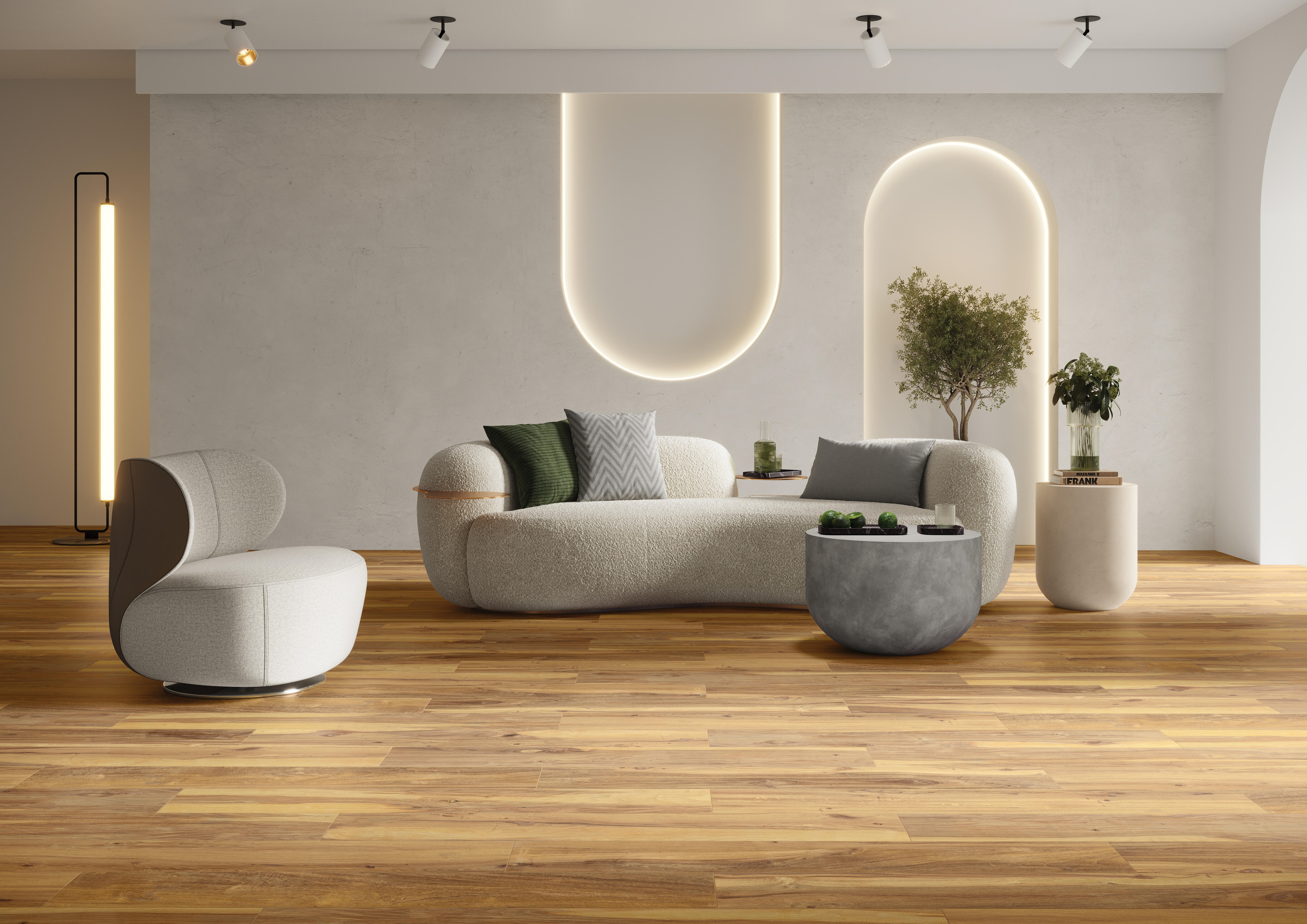 Gres szkliwiony Kraftwood Beż 19.3x120.2 Artens - 3