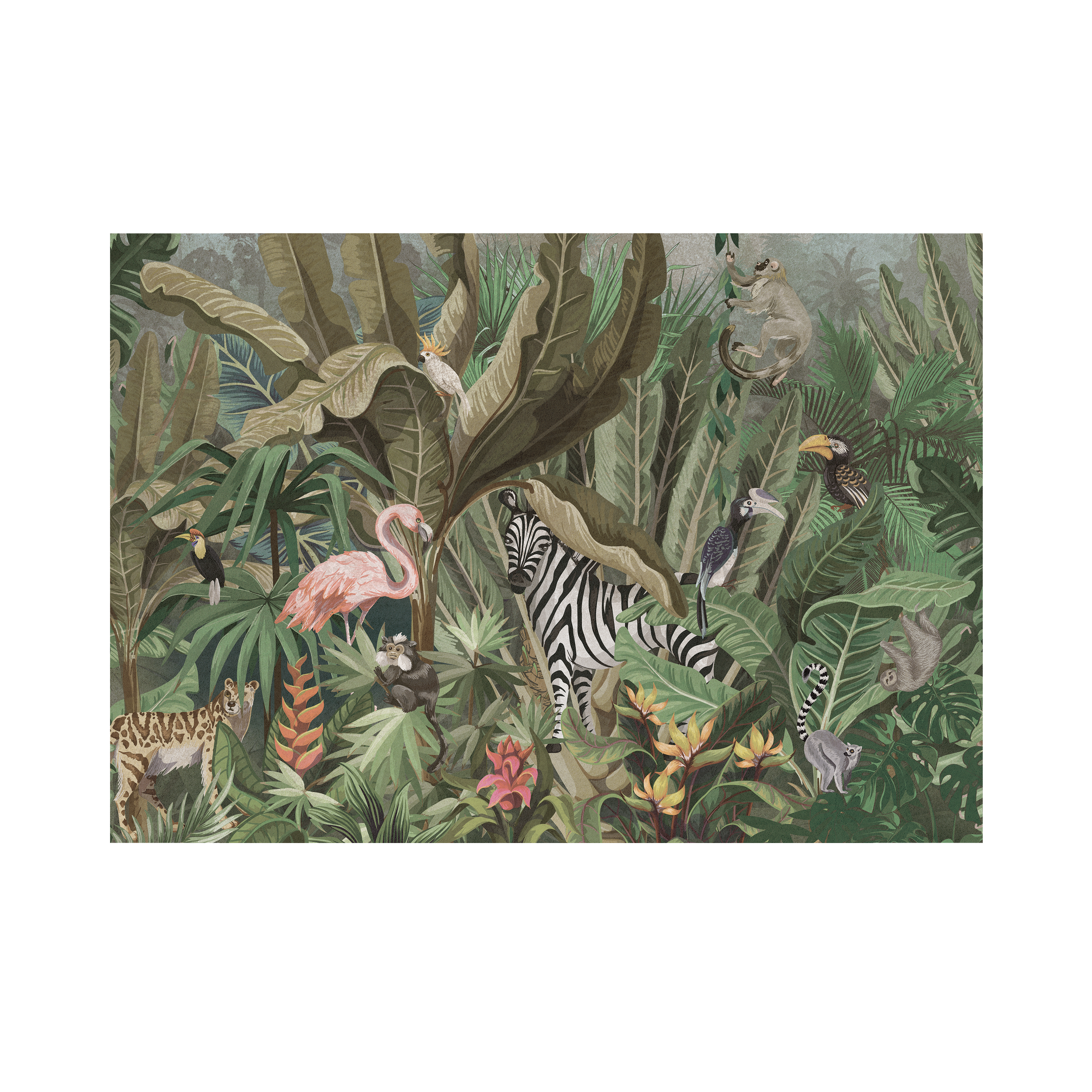 Mural Exotic egzotyczna dżungla 400 x 280 cm struktura płótna