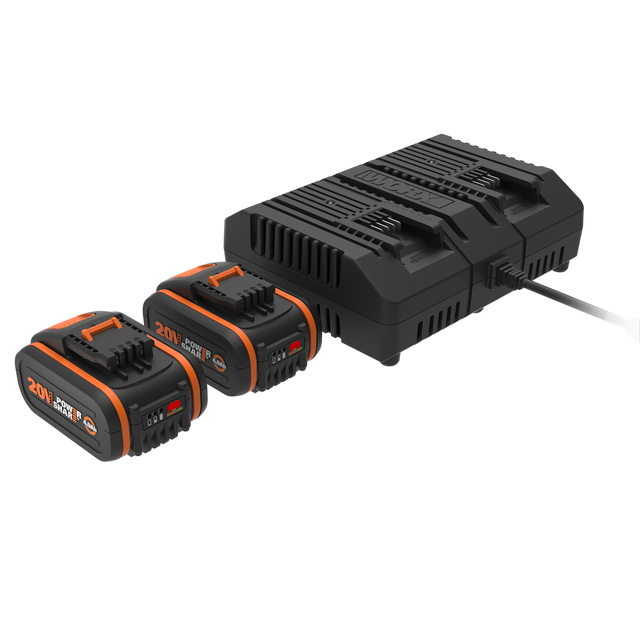 Pack Carregador + 2 baterias CARREGADOR DUPLO 40V + 2 BATERIAS 4AH WA3611