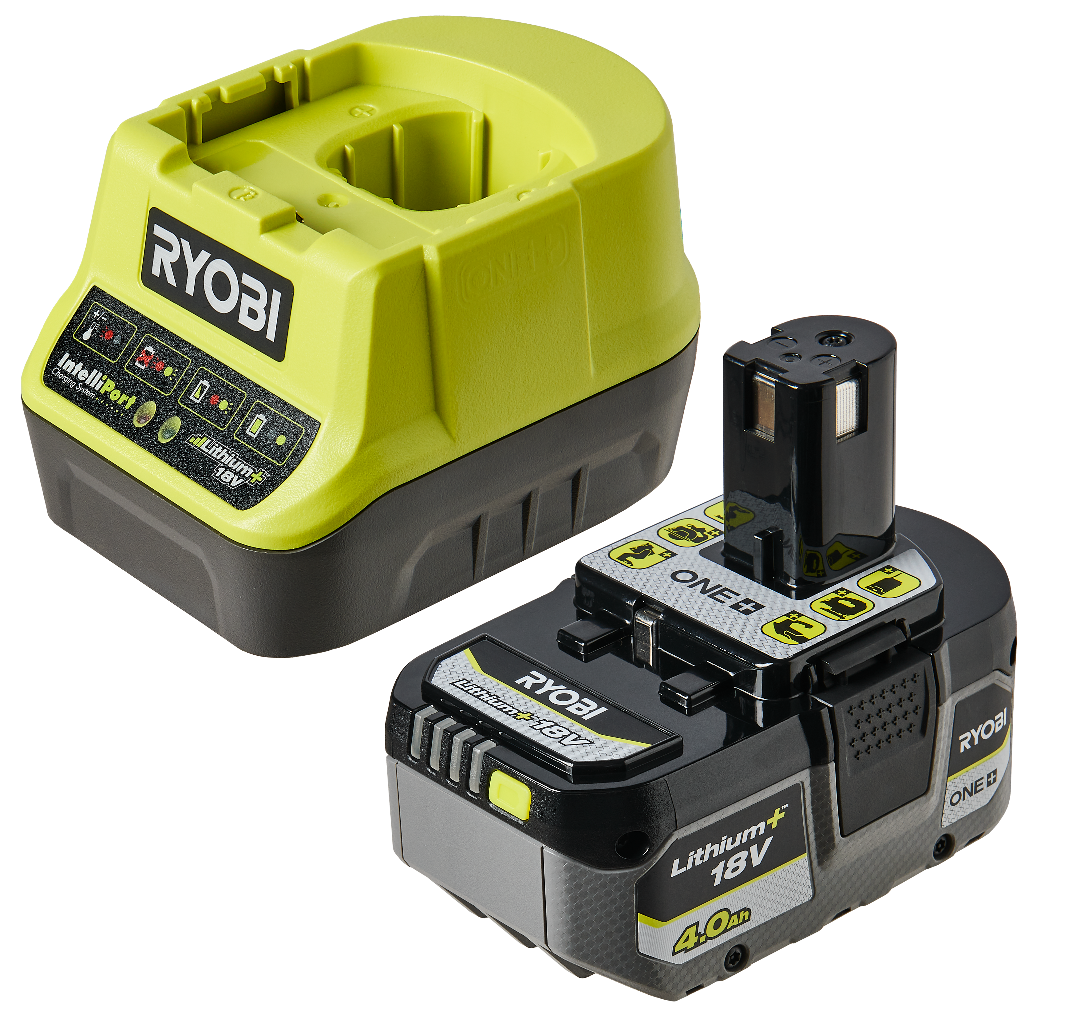 Caricatore e batteria da 18V e 4Ah RYOBI RC18120-140XG - 4