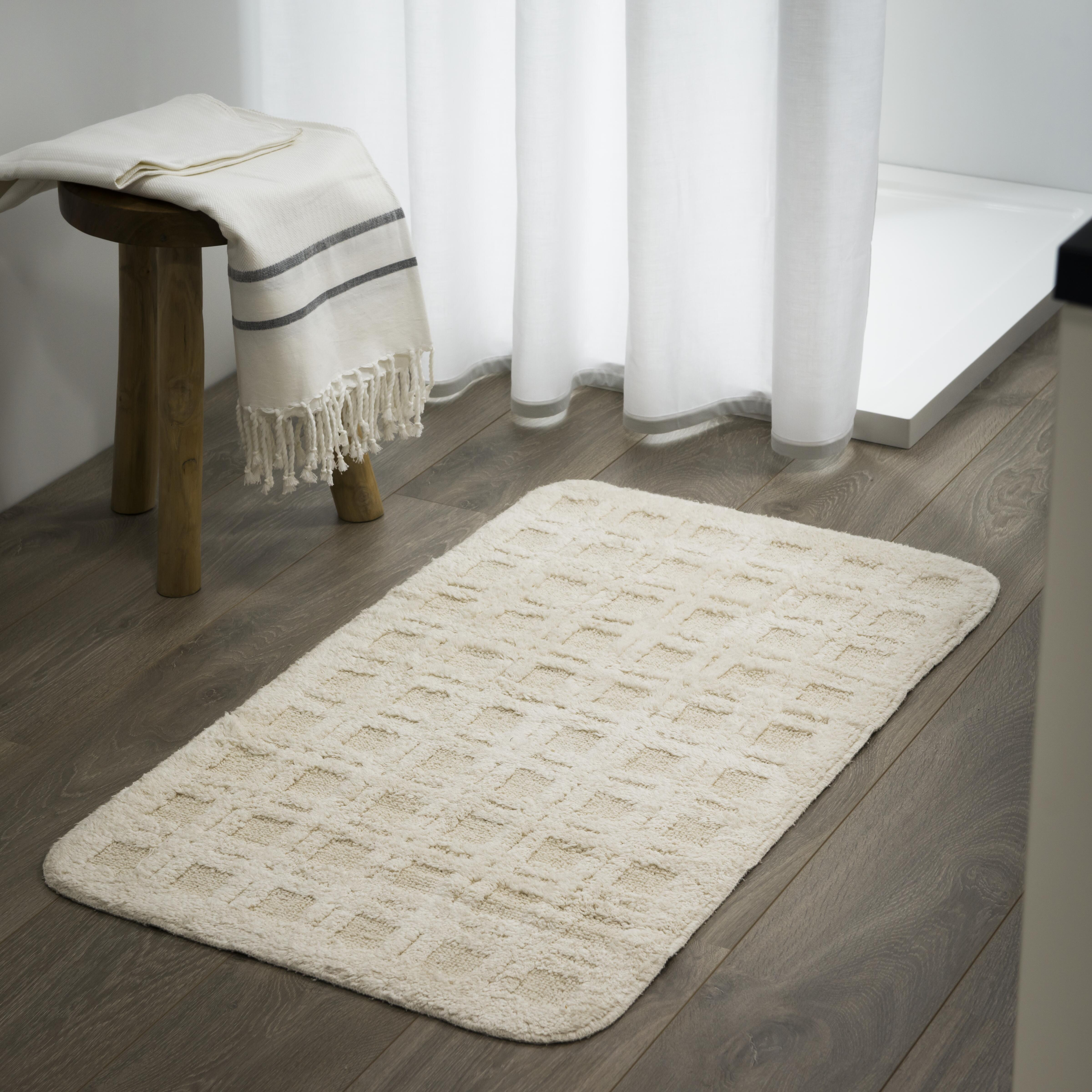 Dywanik łazienkowy Quadrant Ecru 60 x 100 Coram - 2
