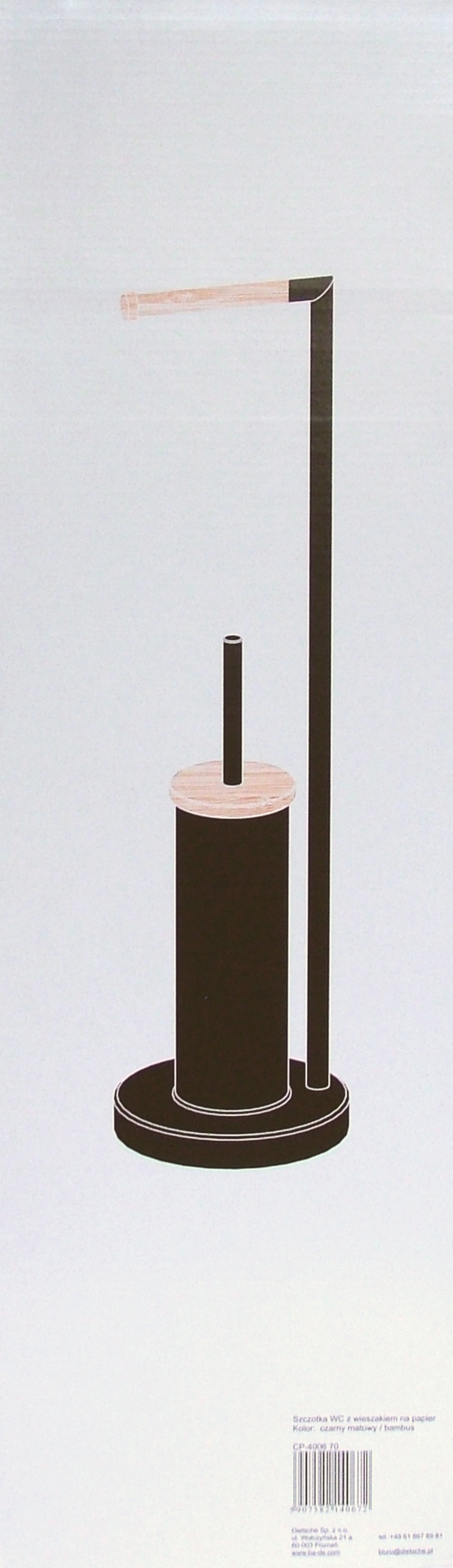 Stojak na papier toaletowy i szczotkę toaletową Czarny Bambus Dietsche - 7