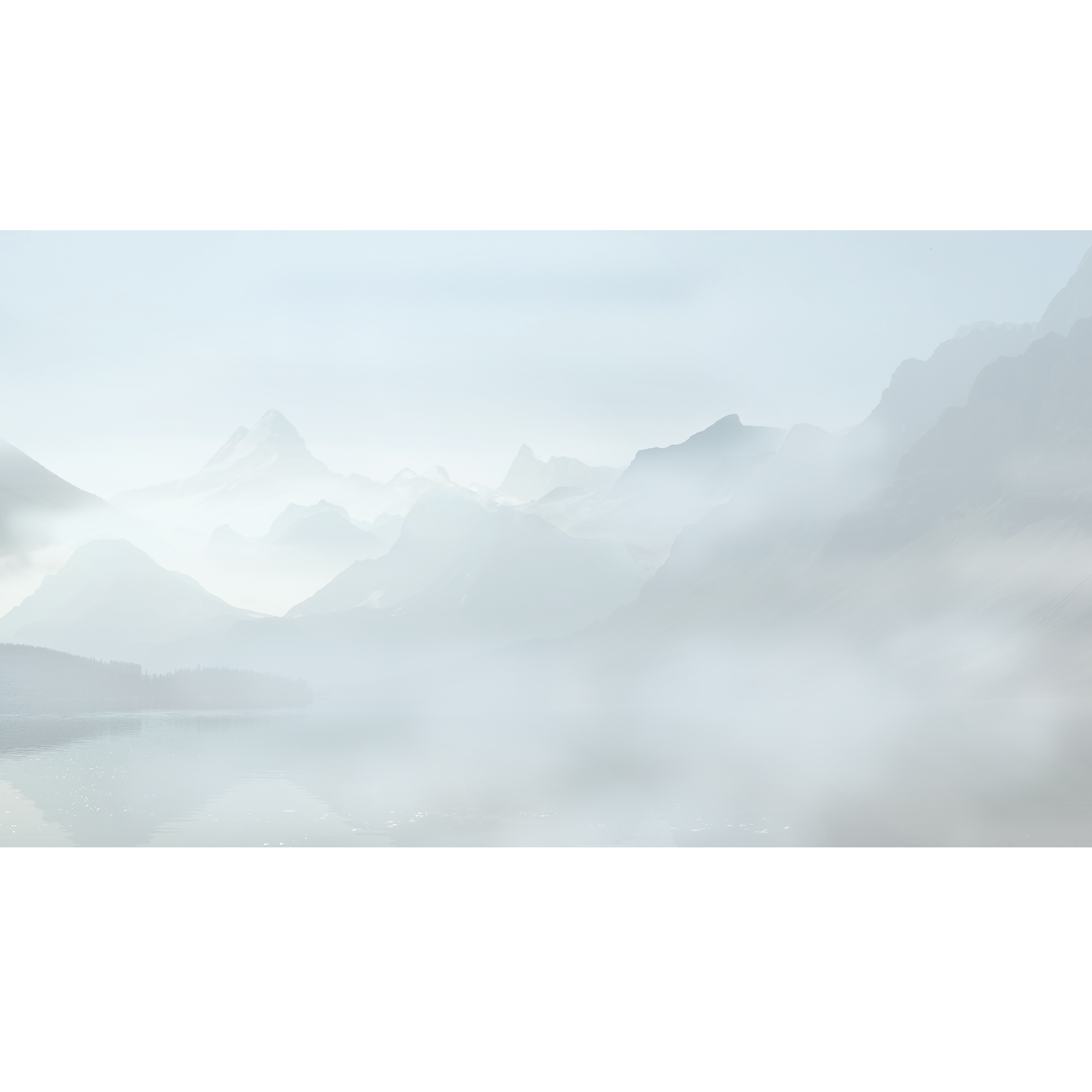 Mural Mountains góry we mgle 500 x 280 cm delikatna struktura