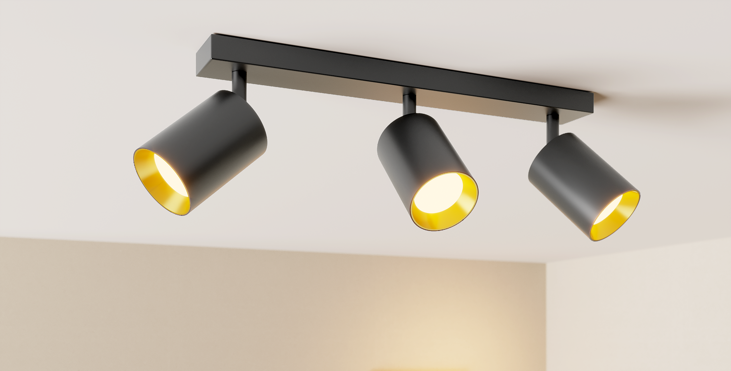 Listwa reflektorowa Maribel czarna 3 x GU10 Goldlux - 2