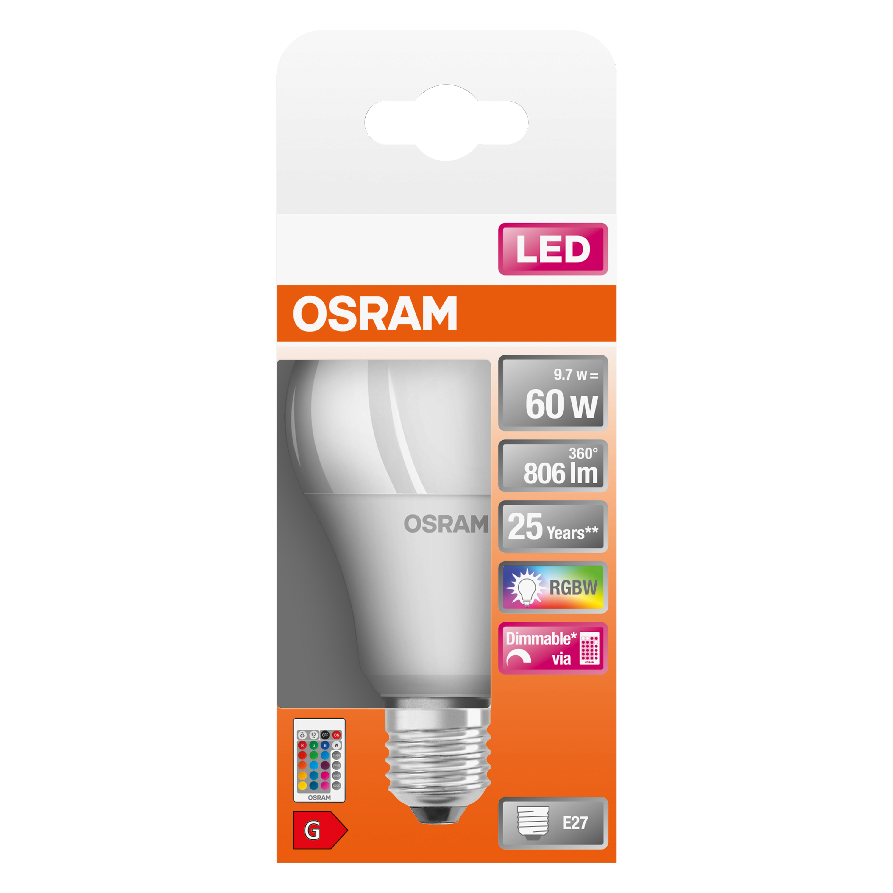 Żarówka Smart LED E27 9,7 W 806 lm RGBW Osram - 5