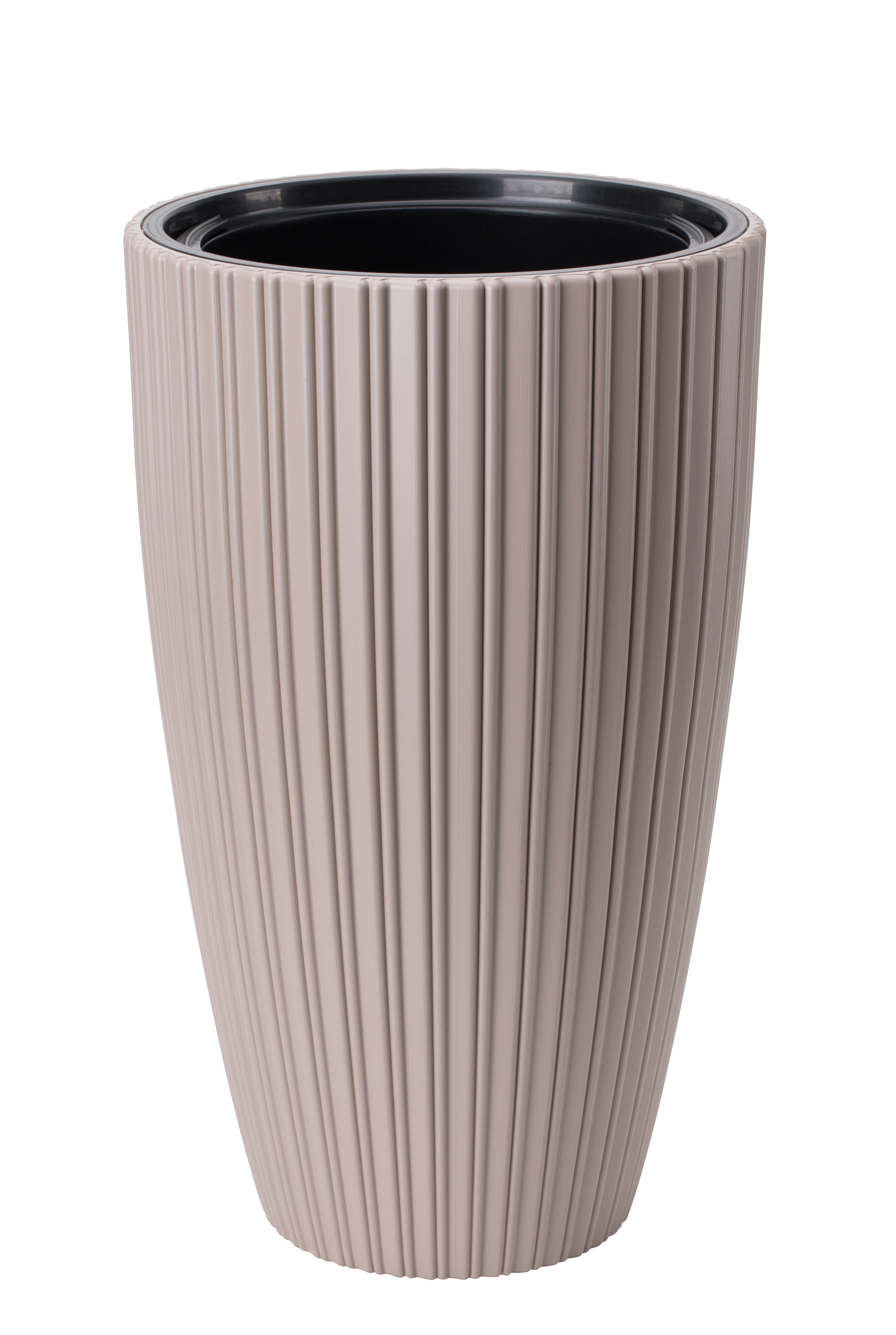 Donica wysoka Mika Slim śr.30 cm szaro-beżowa Form-Plastic