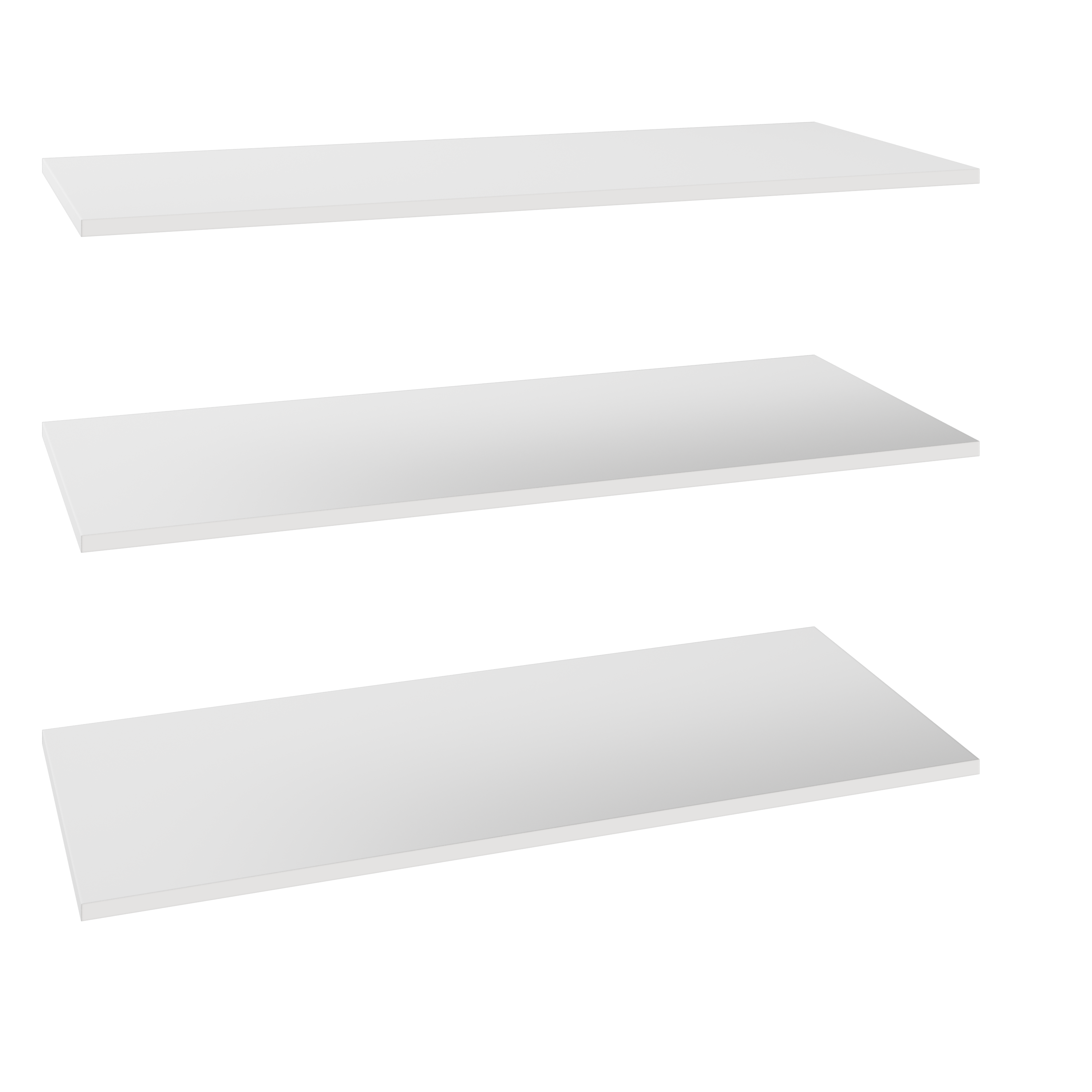 Półka prosta do korpusu 100 cm głębokość 45 cm białe 3 szt.