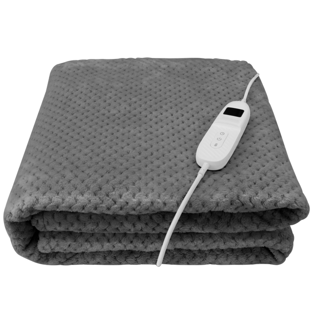 Koc elektryczny Hestio szary 130 x 180 cm z panelem sterującym