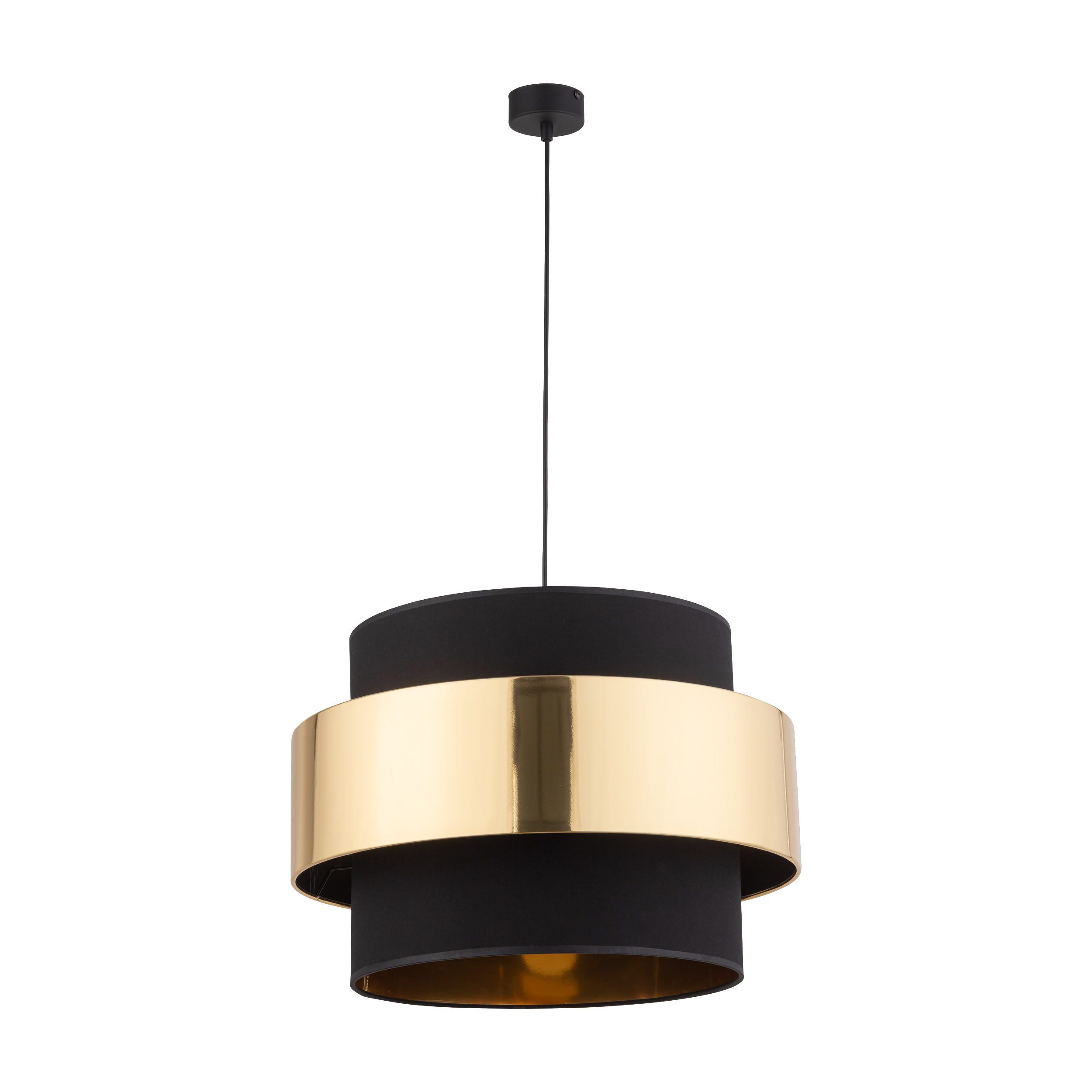 Lampa wisząca Calisto czarno-złota E27 TK Lighting