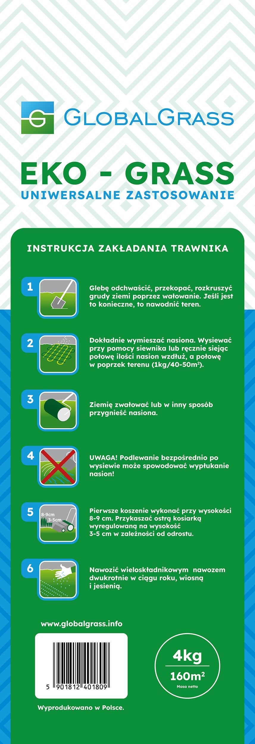 Nasiona trawy uniwersalnej Eko-Grass 4kg Global Grass - 3