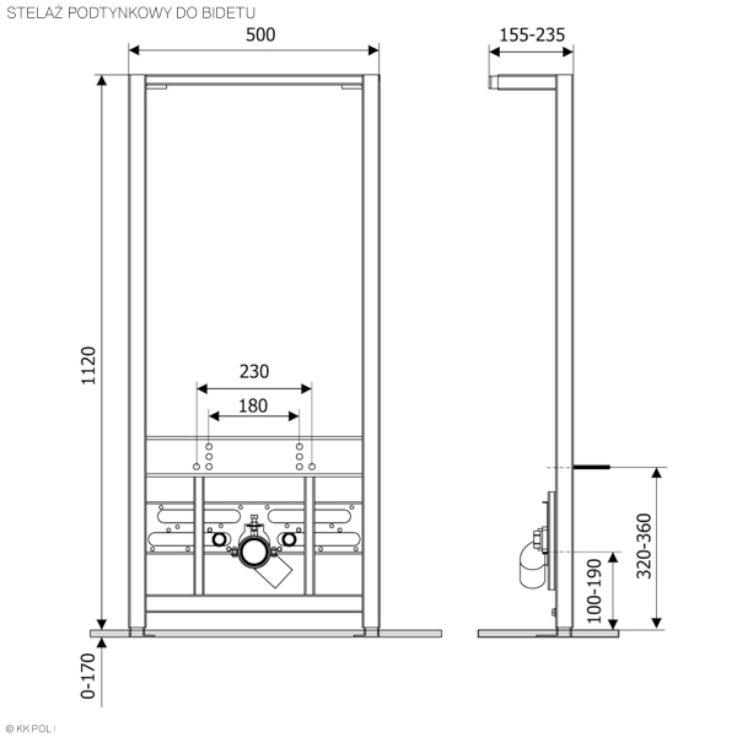 Stelaż podtynkowy do bidetu Basic Ravak - 2