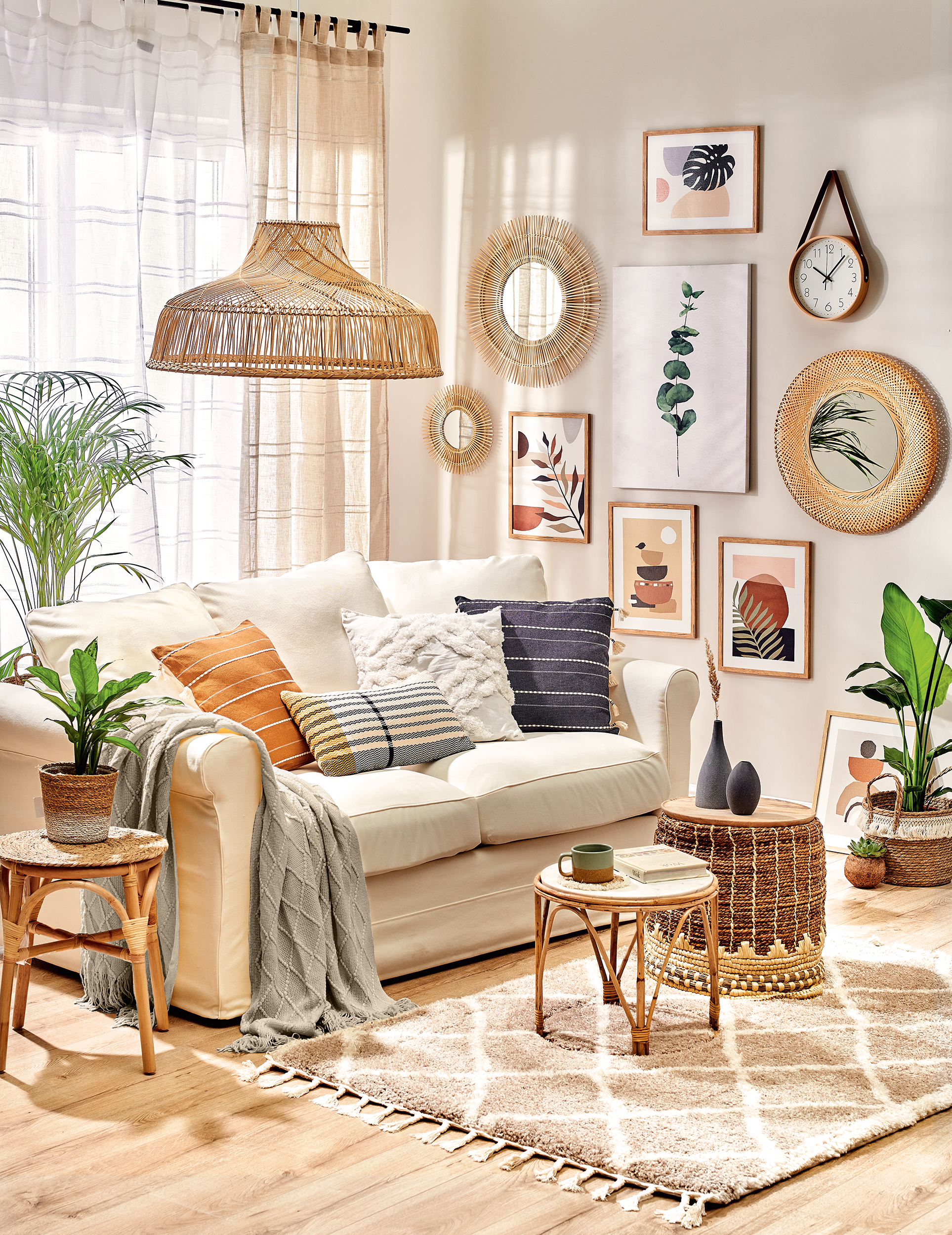 Koc Oslo beżowy z frędzlami 130 x 170 cm - 3