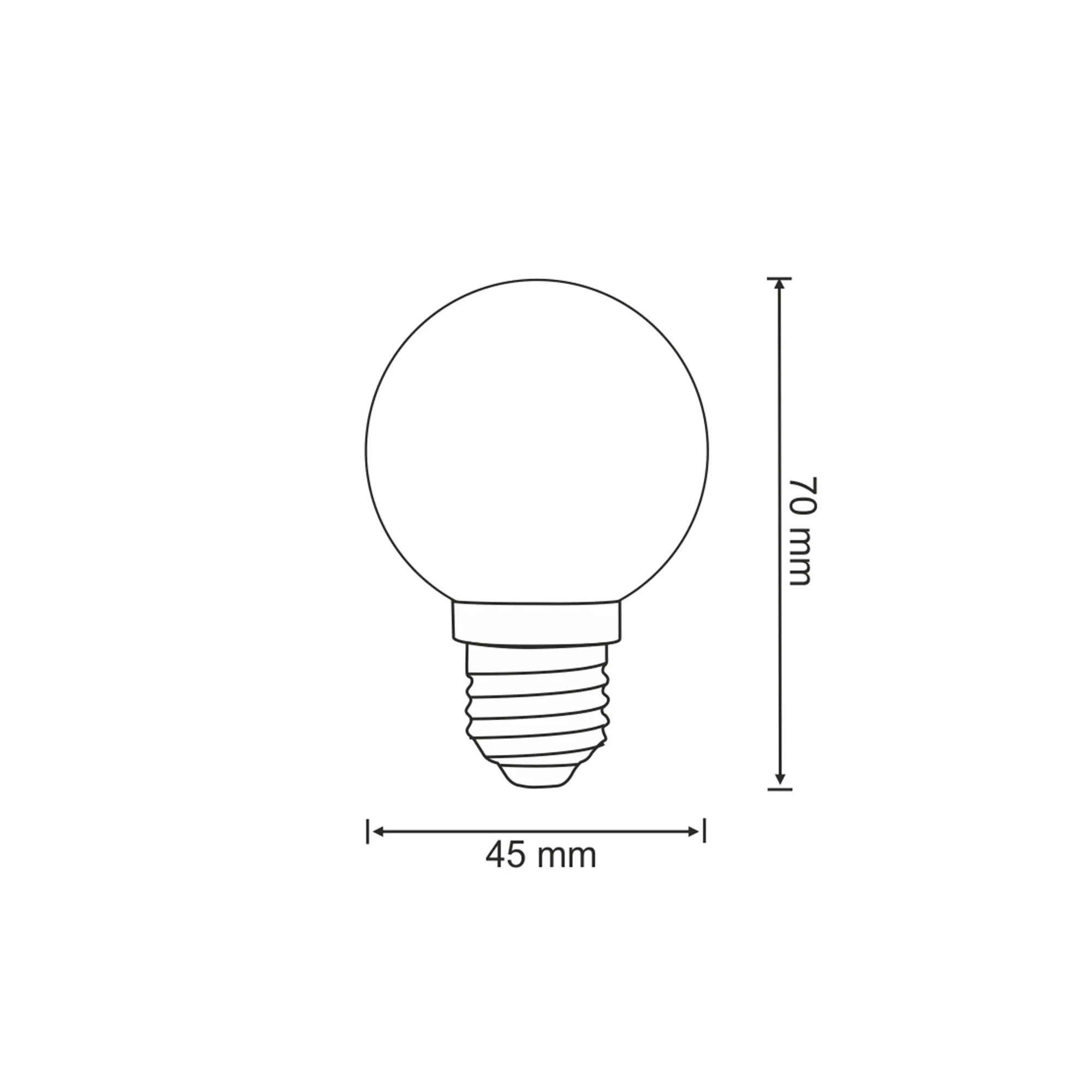 Żarówka LED E27 2 szt. Party 36 V Czerwona Polux - 2