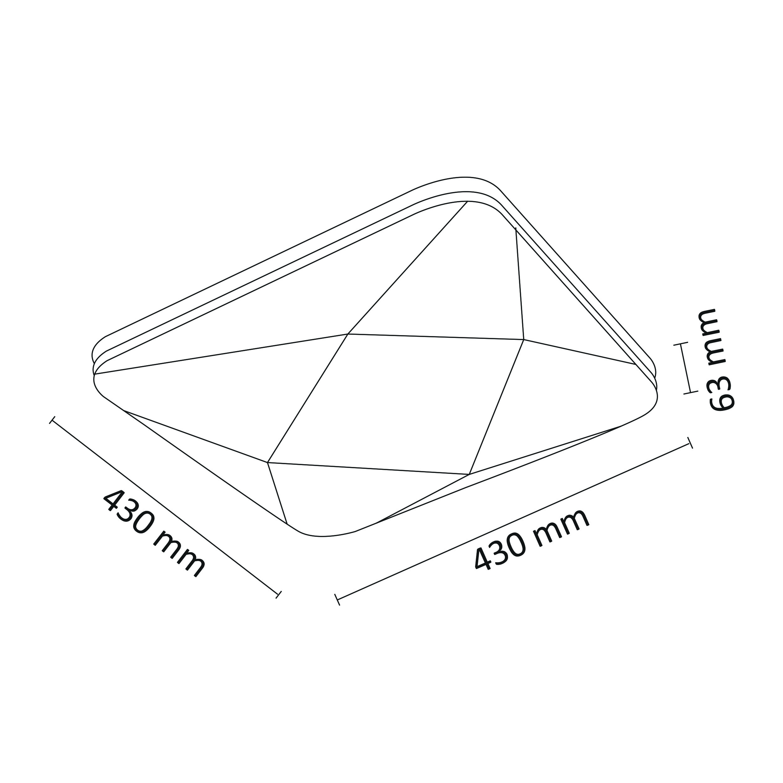 Plafon KASTOR z pilotem 43 cm biały LED POLUX - 5