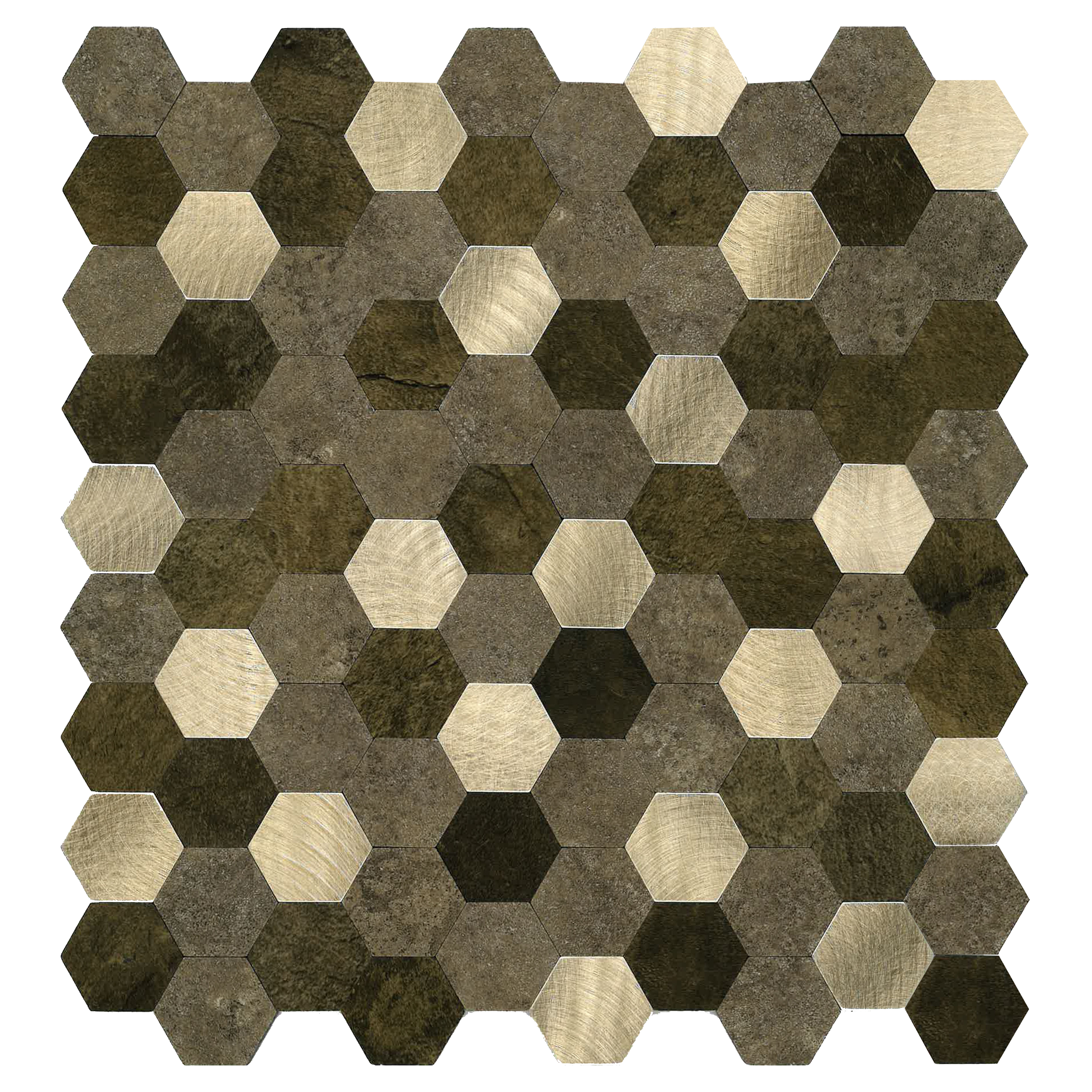 Panele ścienne Deko samoprzylepne PCV Gold Hexagon 30x30.3 cm grubość 4 mm