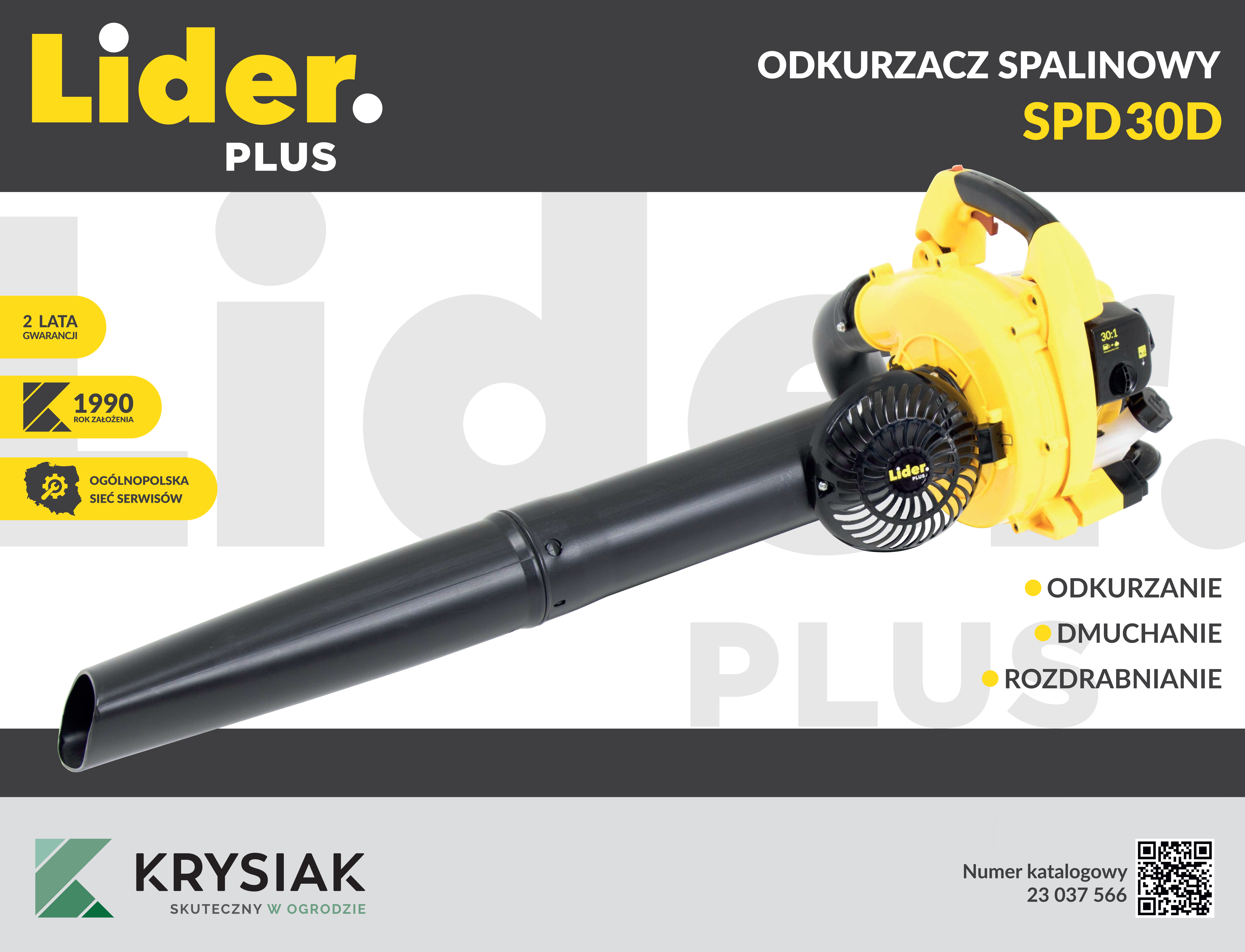 Odkurzacz spalinowy z dmuchawą do liści Lider Plus SPD30D 850W - 9