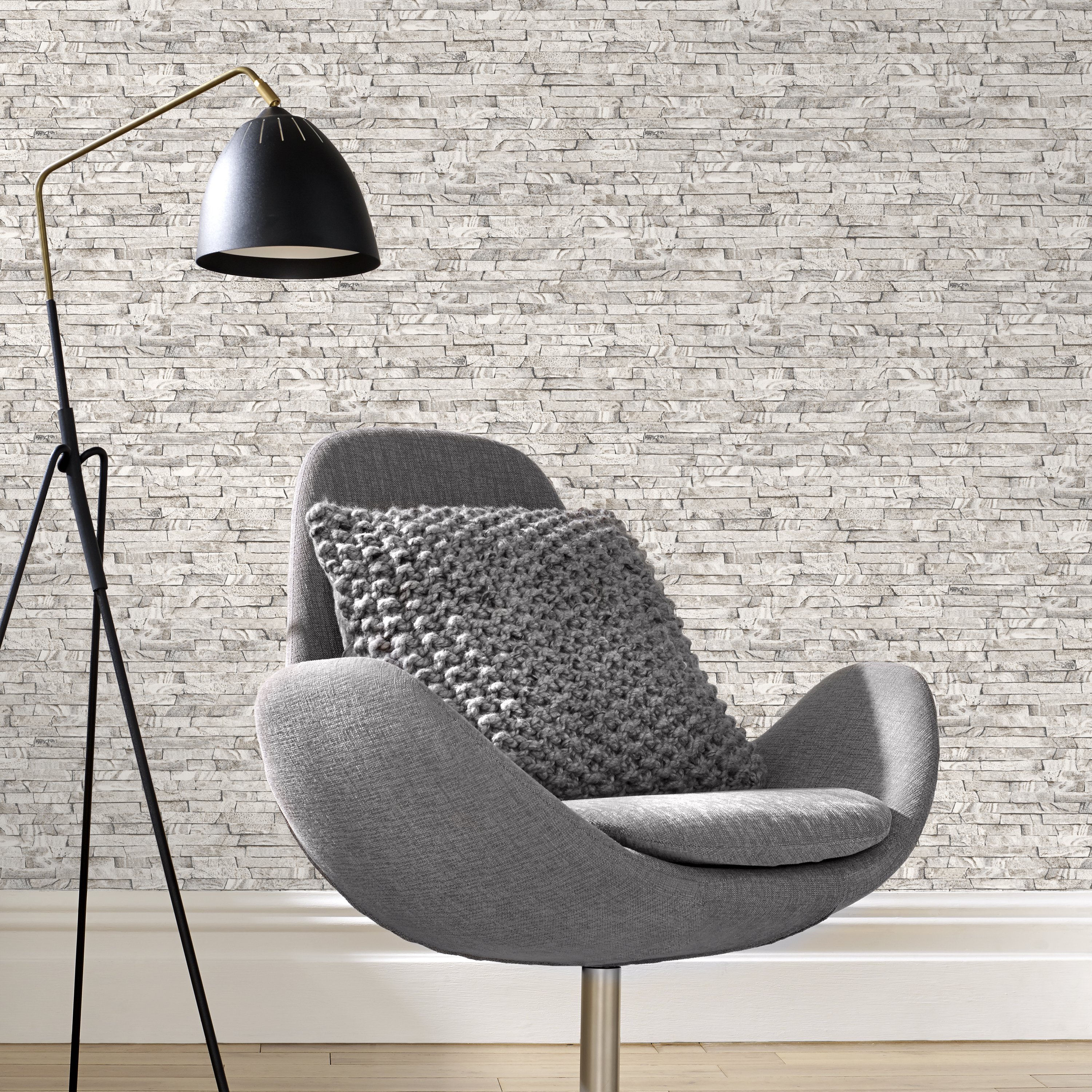 Tapeta Kamień 278903 szara papierowa - 3