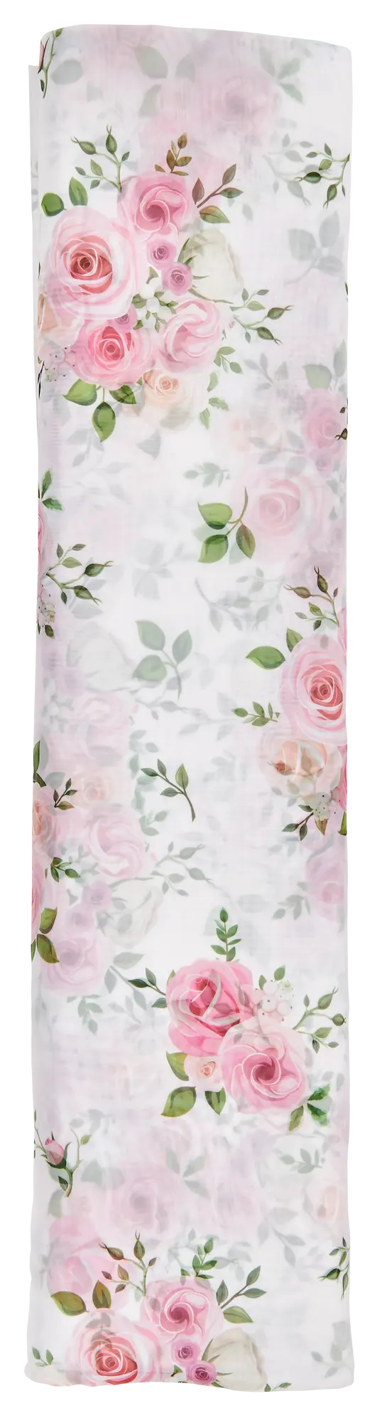 Firana na mb Woal Róże wys. 160 cm biała