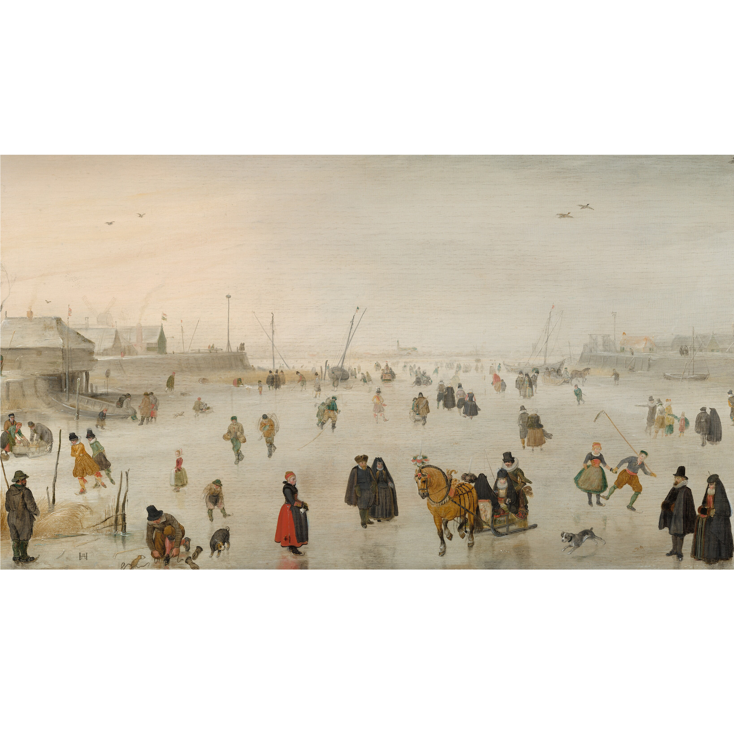 Mural Winter zimowe lodowisko 500 x 280 cm delikatna struktura