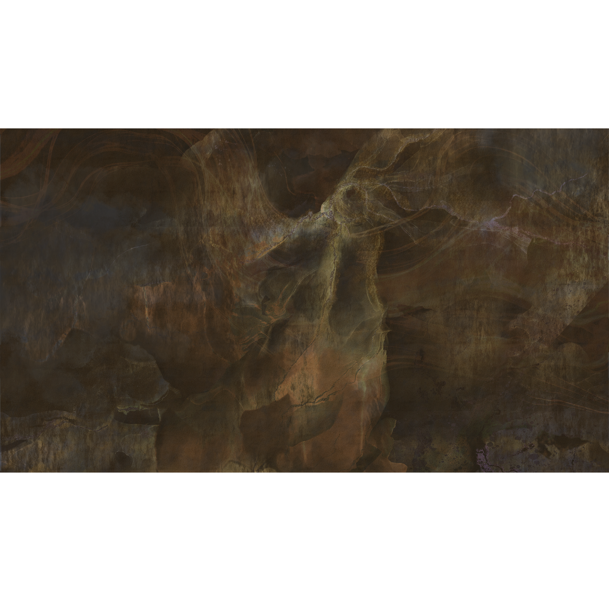 Mural Sega brązowo-złoty 500 x 280 cm struktura Art