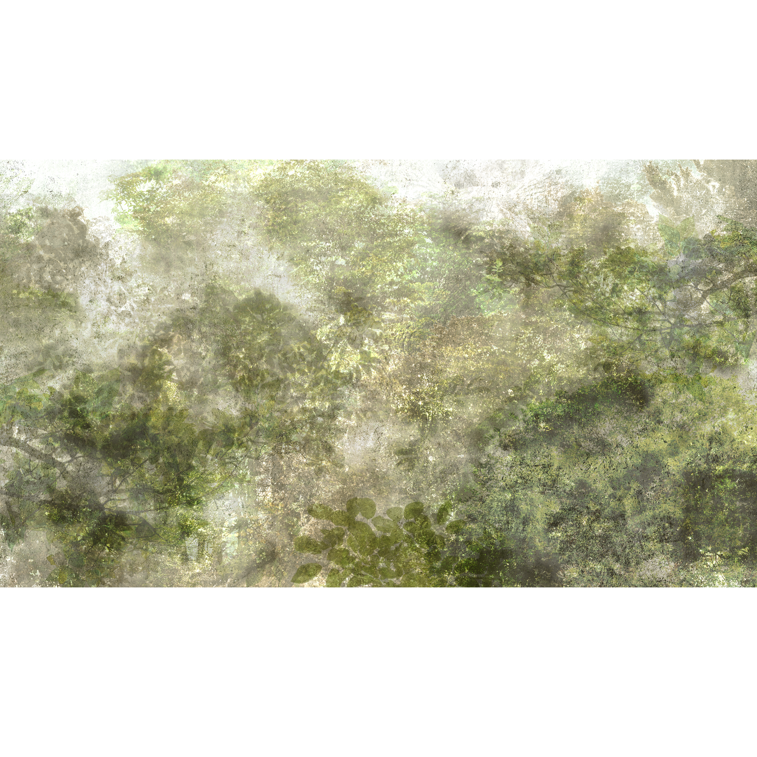 Mural Grove zieleń lasu 500 x 280 cm delikatna struktura