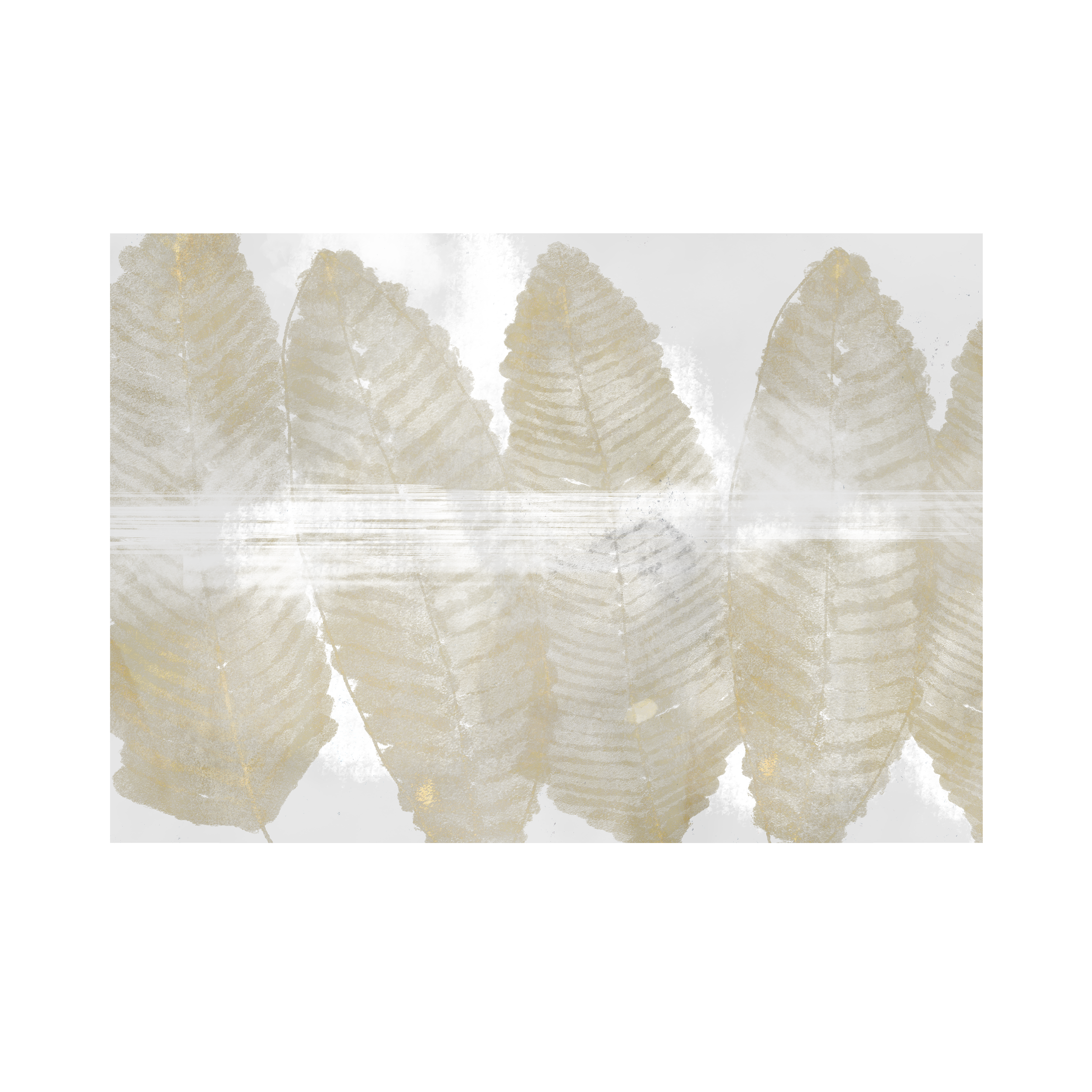 Mural Wings boho beżowo-złoty 400 x 280 cm struktura płótna