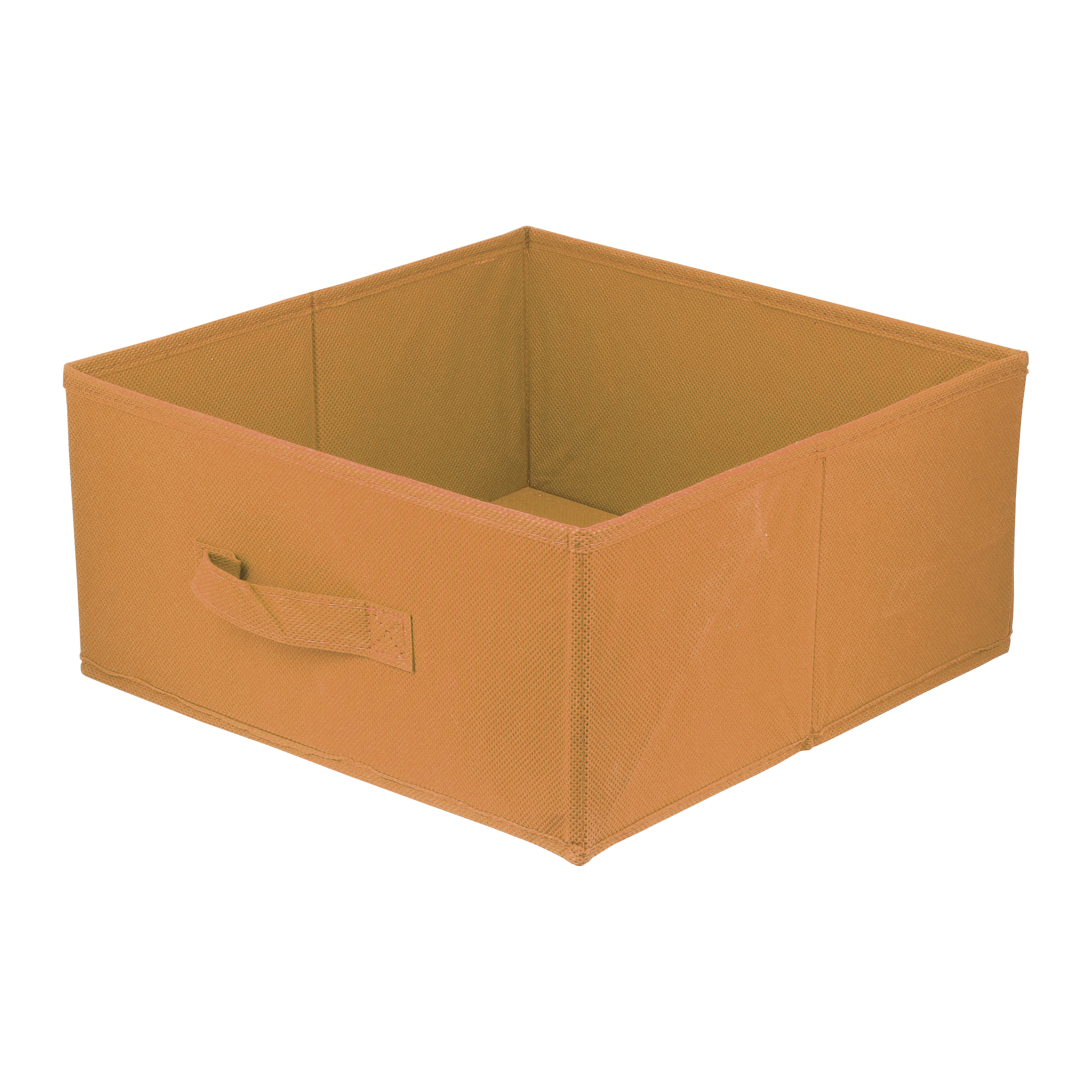 Pudełko tekstylne Kub 31 x 31 x 15 cm jasnobrązowe