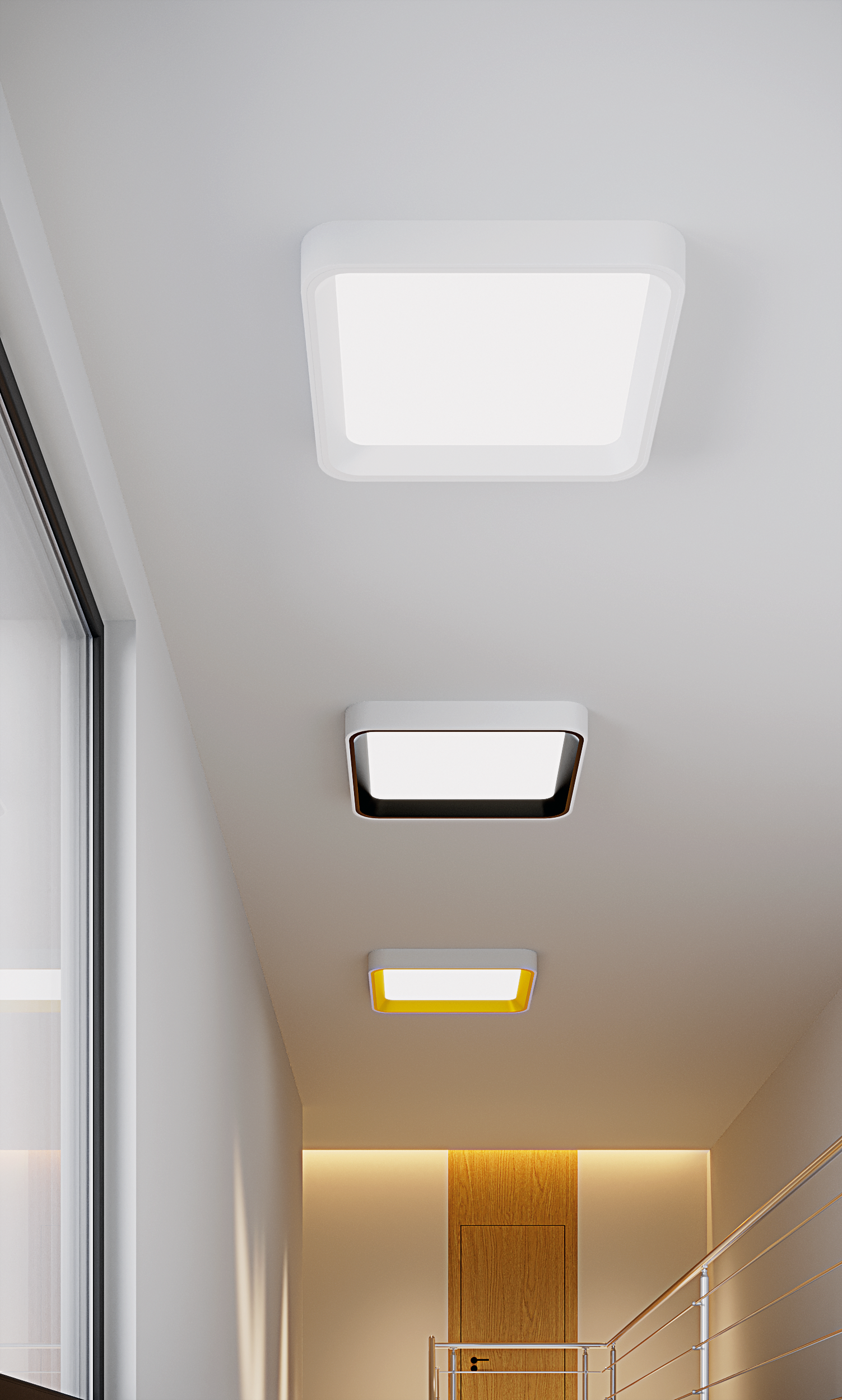 Plafon Quadro z pilotem 40 cm czarny 4000 lm LED Eko-Light - 2