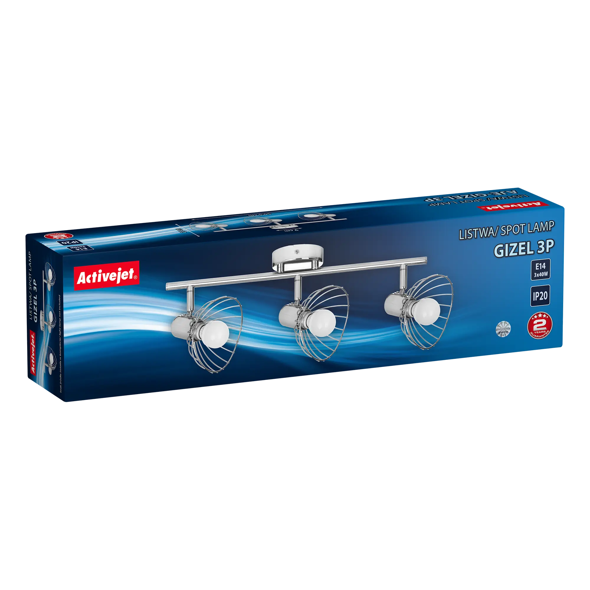 Listwa reflektorowa Gizel srebrna 3 x E14 Activejet